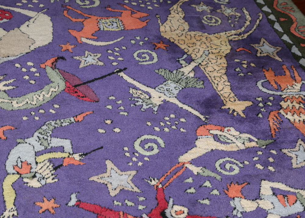 Hand-Tufted Indian Susan Sargent Designs "Circus" Wool Rug