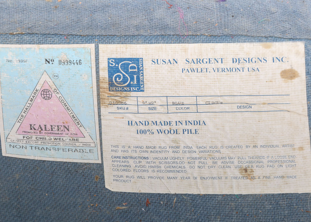 Hand-Tufted Indian Susan Sargent Designs "Circus" Wool Rug