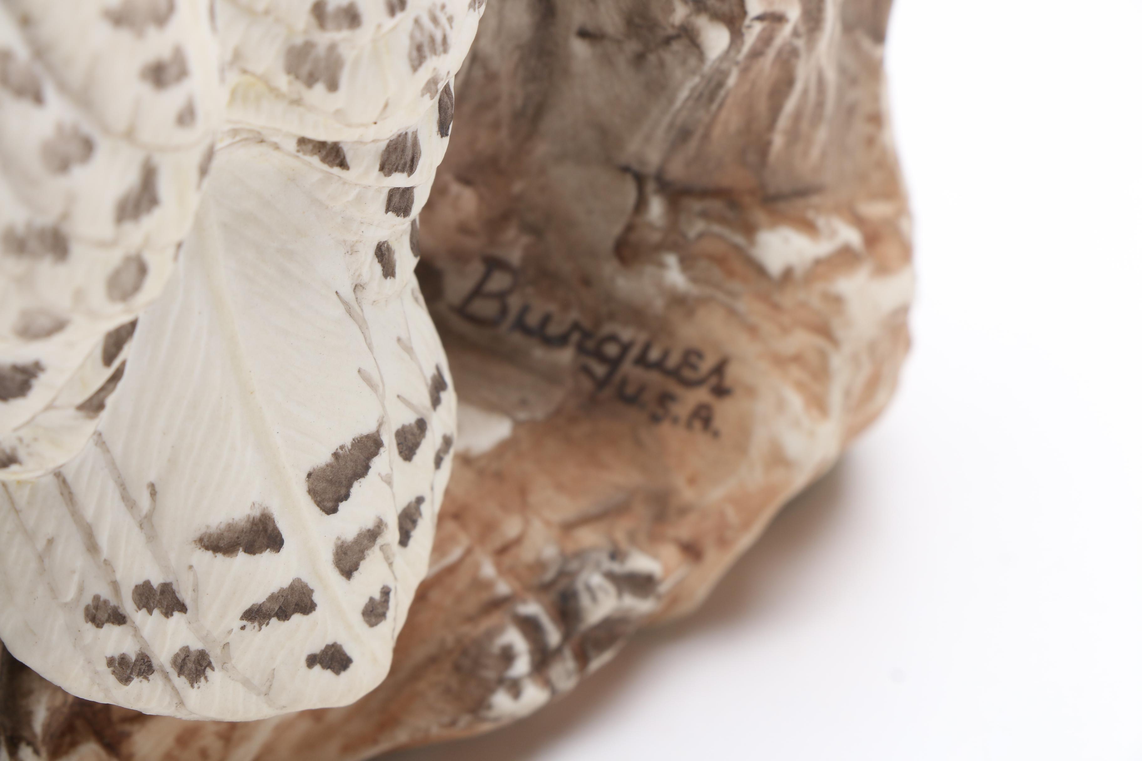 William Turner Wildlife Art Porcelain Ducks Sculpture and Burgues "Snowy Owl"