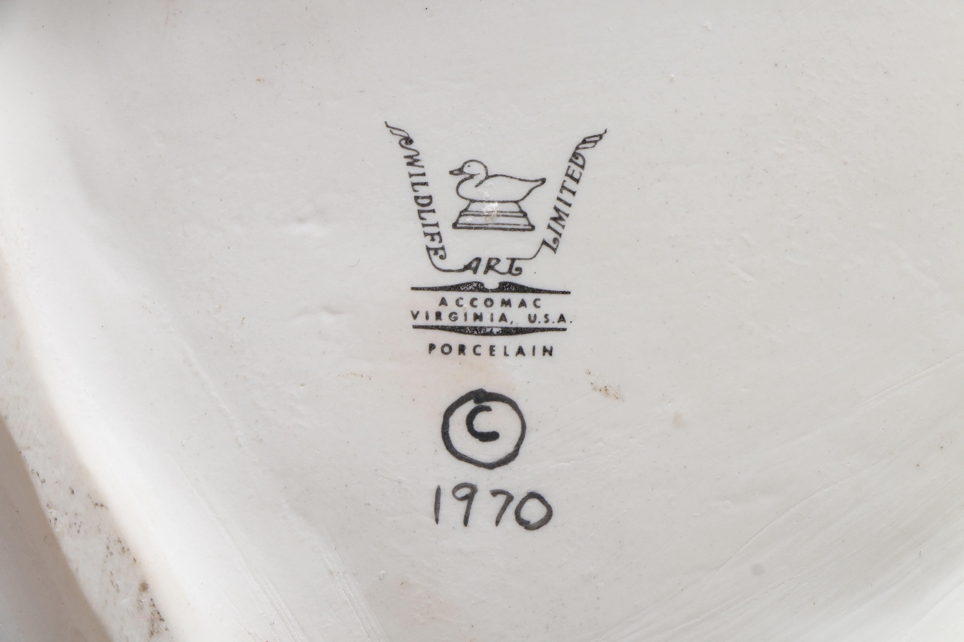 William Turner Wildlife Art Porcelain Ducks Sculpture and Burgues "Snowy Owl"