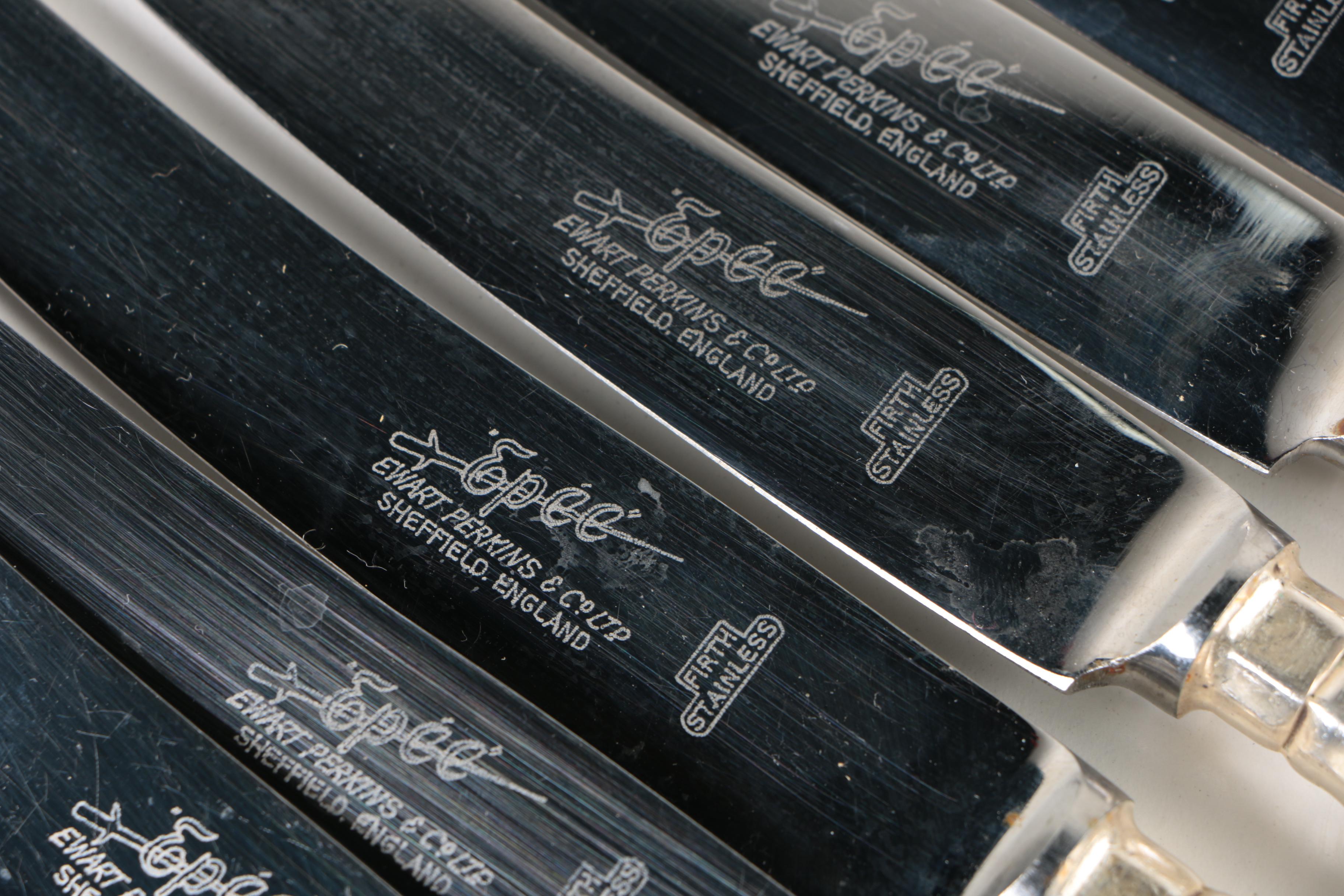 Sheffield "Kings" Silver Plate Flatware Set with Chest