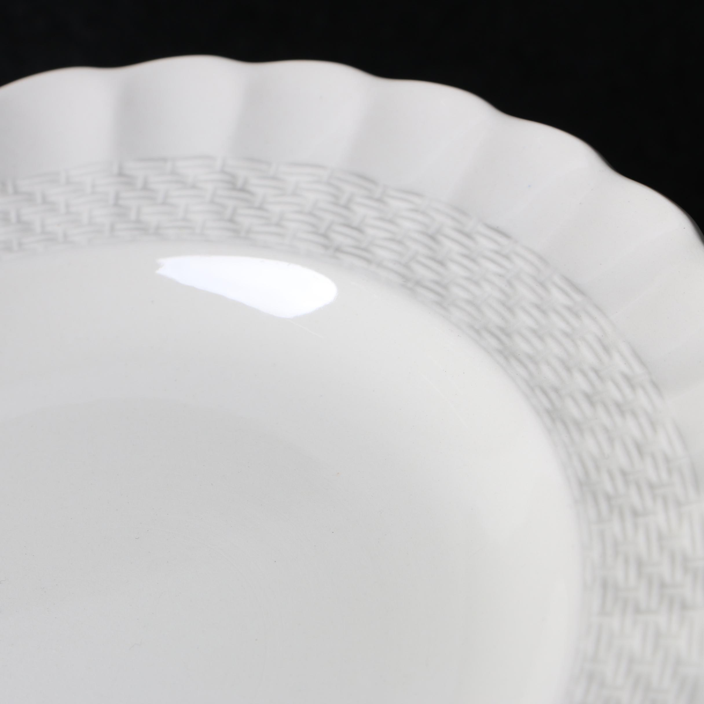 Spode "Chelsea Wicker" Dinner and Salad Plates, Late 20th Century