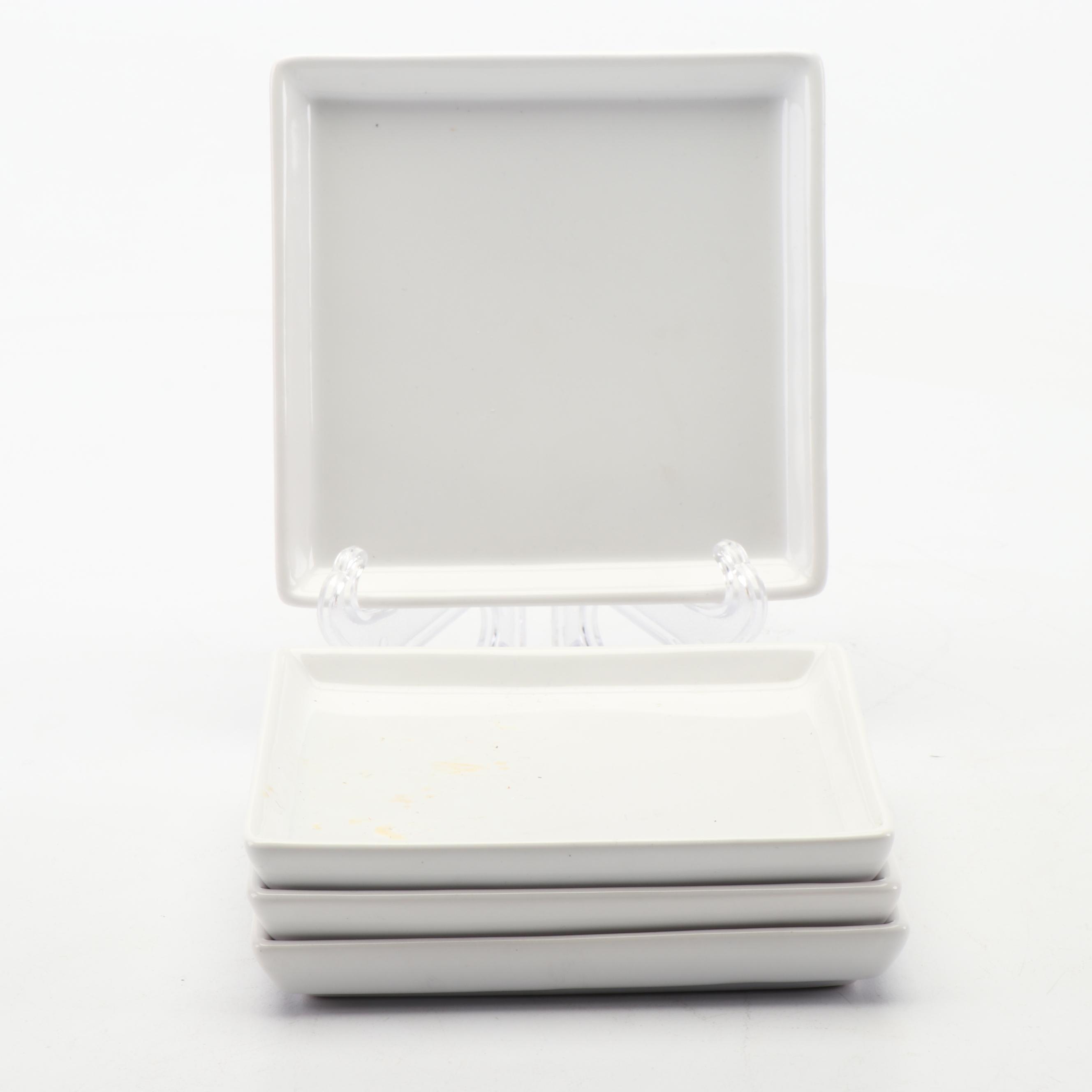 Crate & Barrel White Ceramic Dinnerware