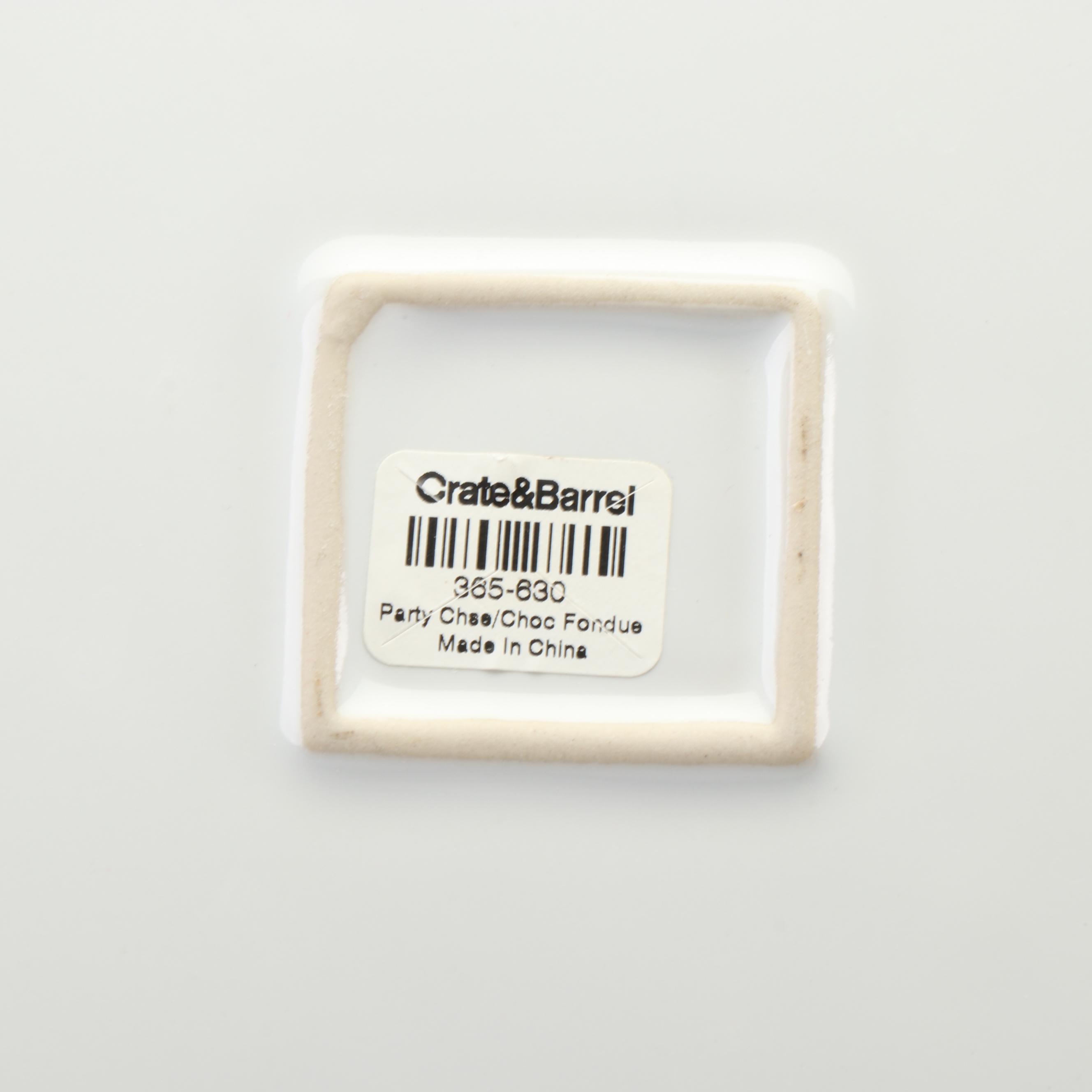 Crate & Barrel White Ceramic Dinnerware