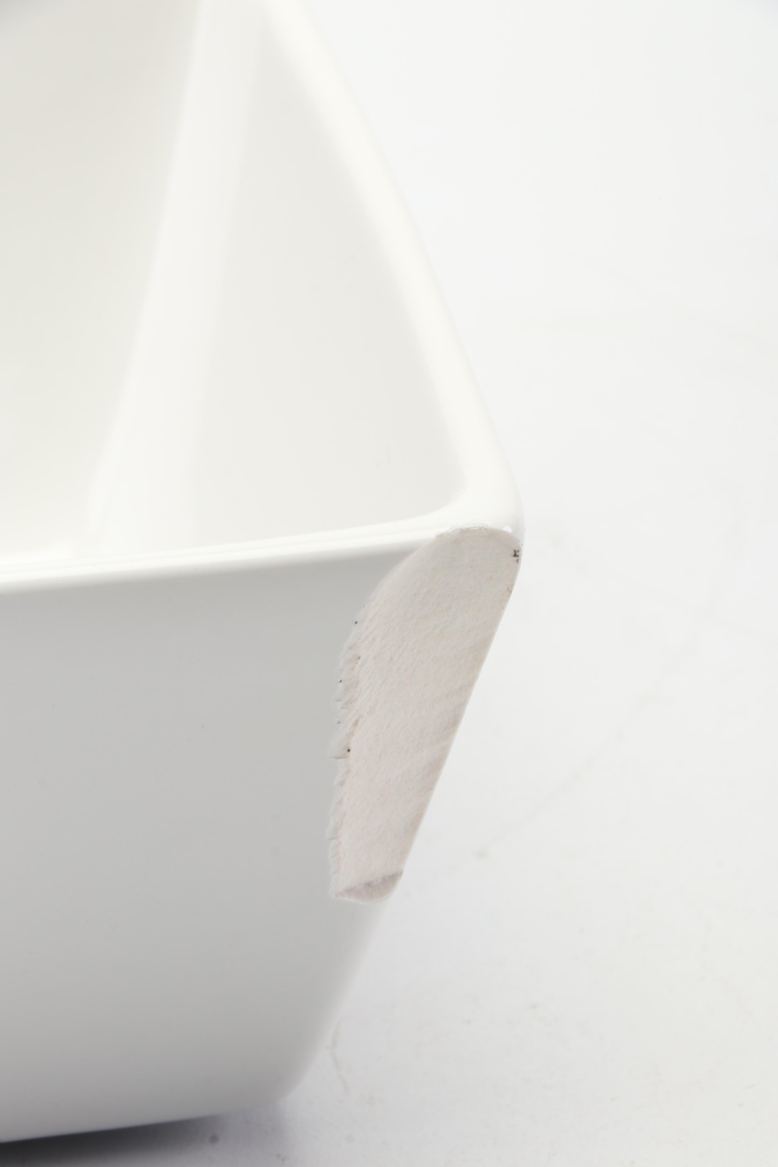 Crate & Barrel White Ceramic Dinnerware