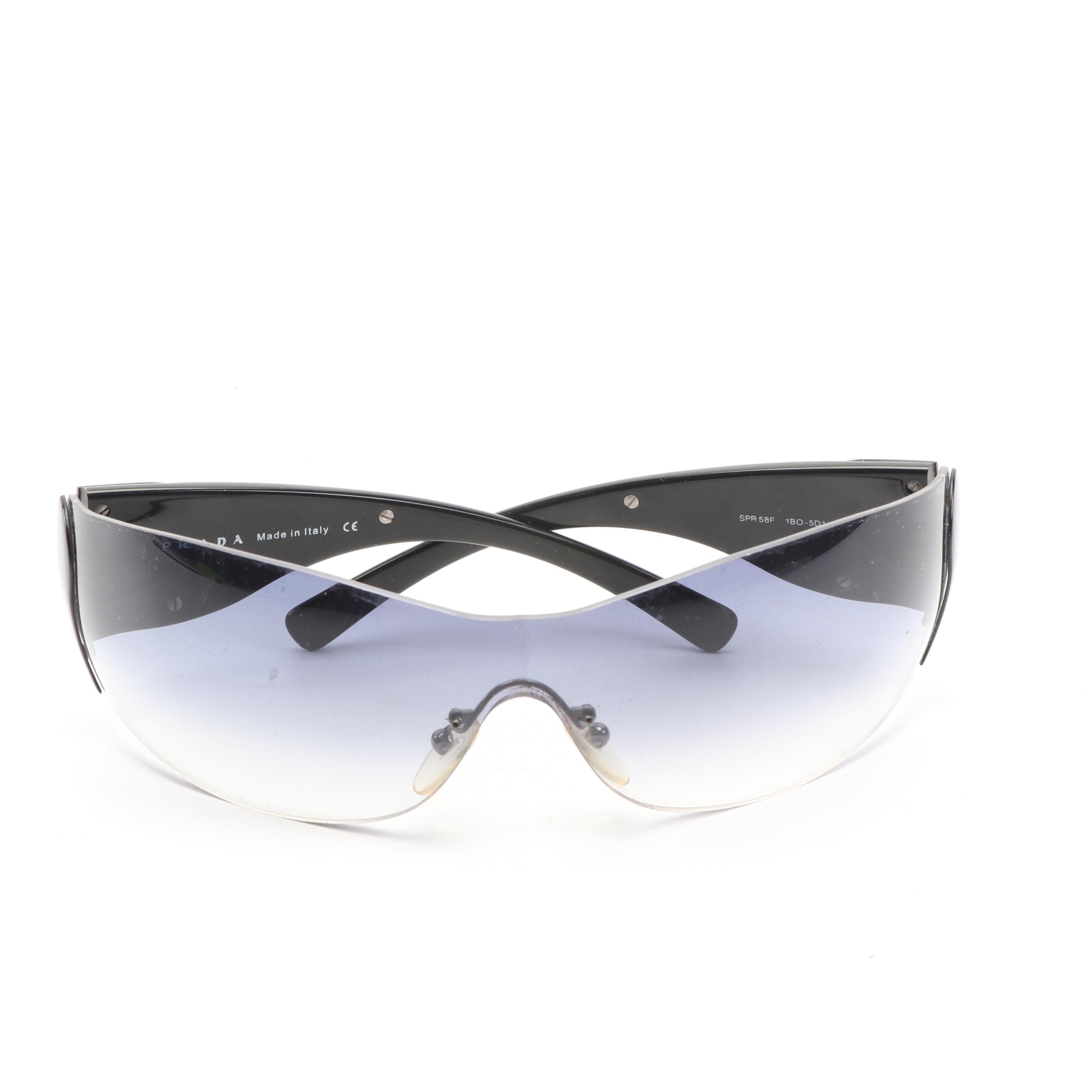 Prada SPR 58F Prescription Shield Sunglasses