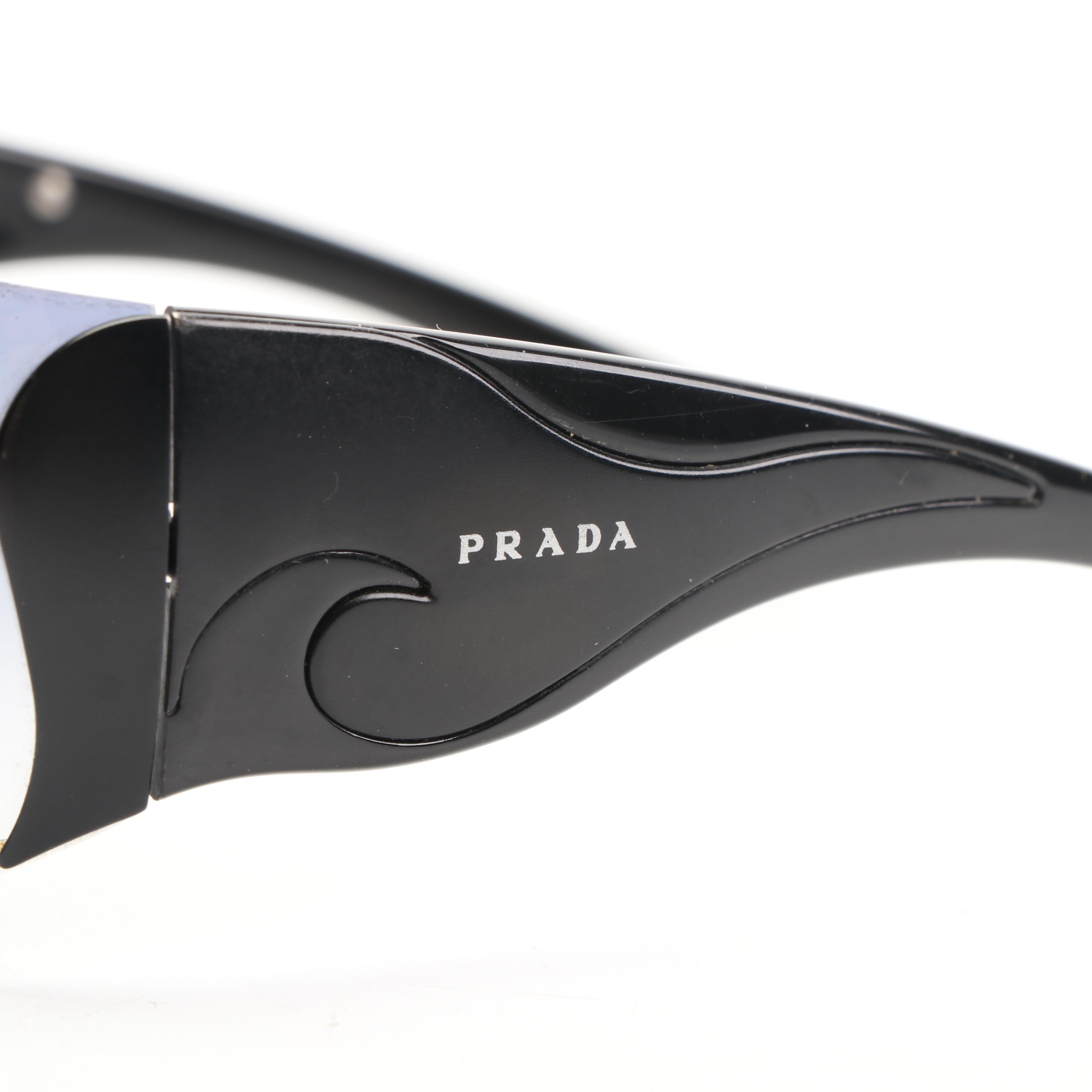 Prada SPR 58F Prescription Shield Sunglasses