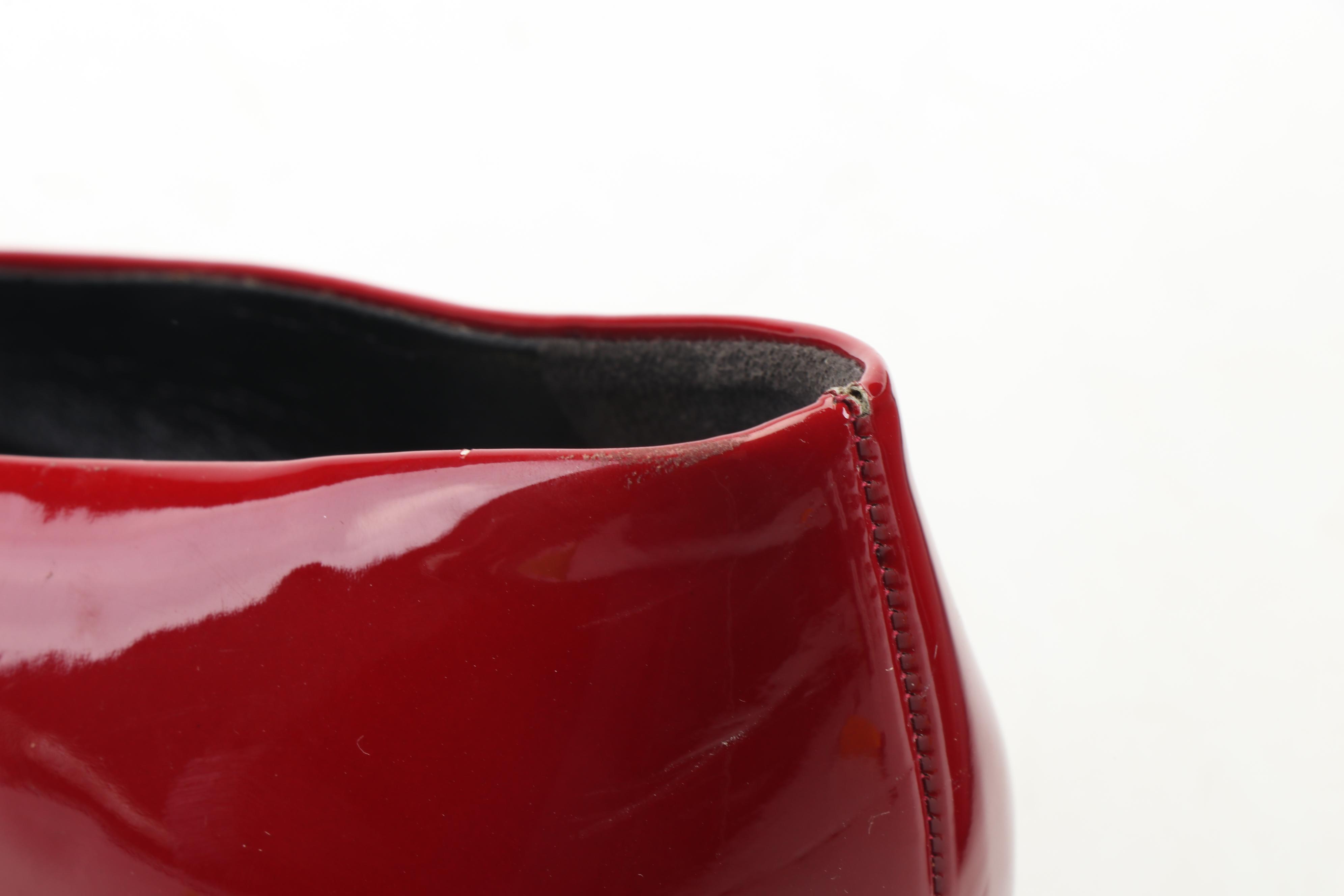 Women's Prada Red Patent Leather Flats