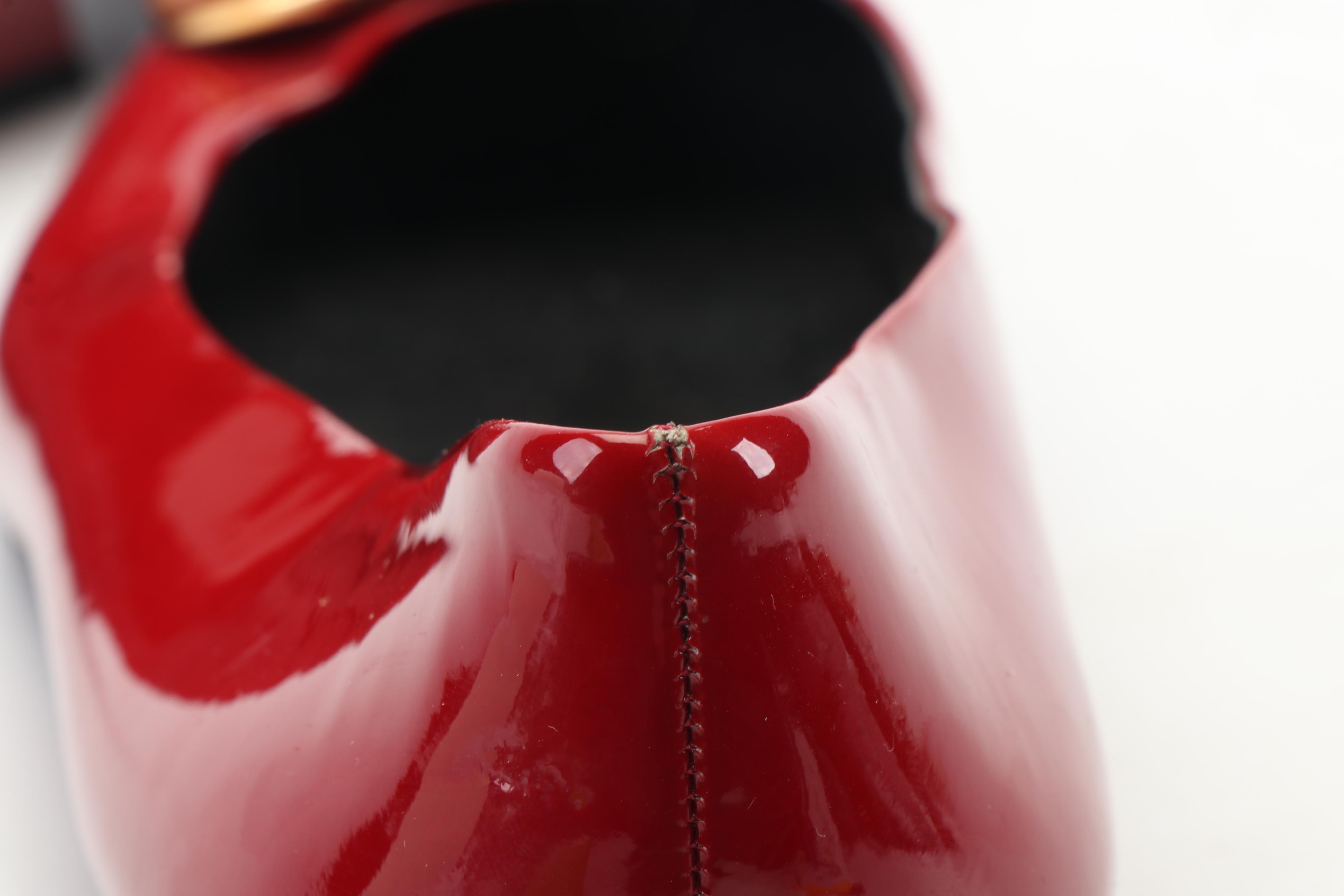 Women's Prada Red Patent Leather Flats