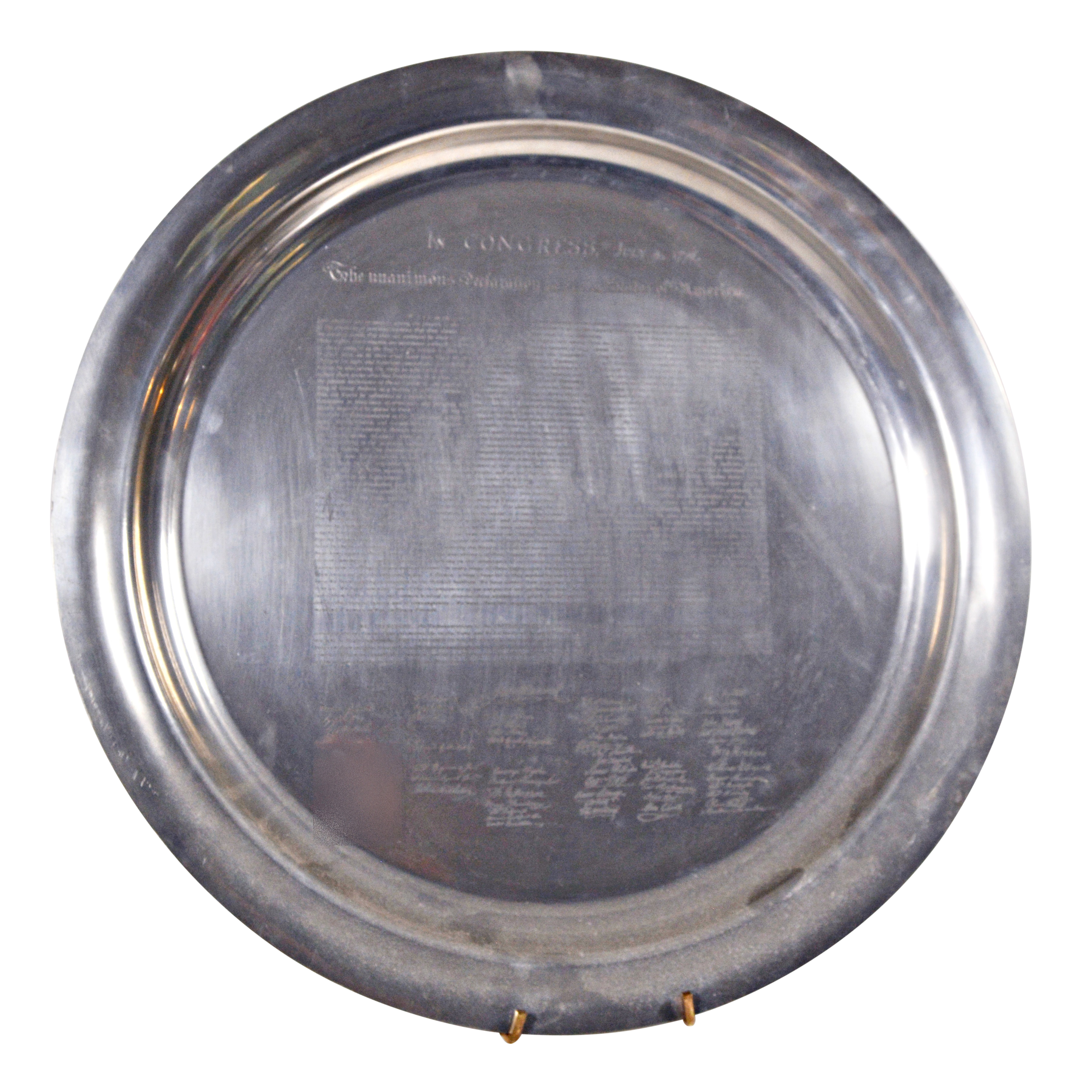 Towle Pewter "Declaration of Independence" Platter