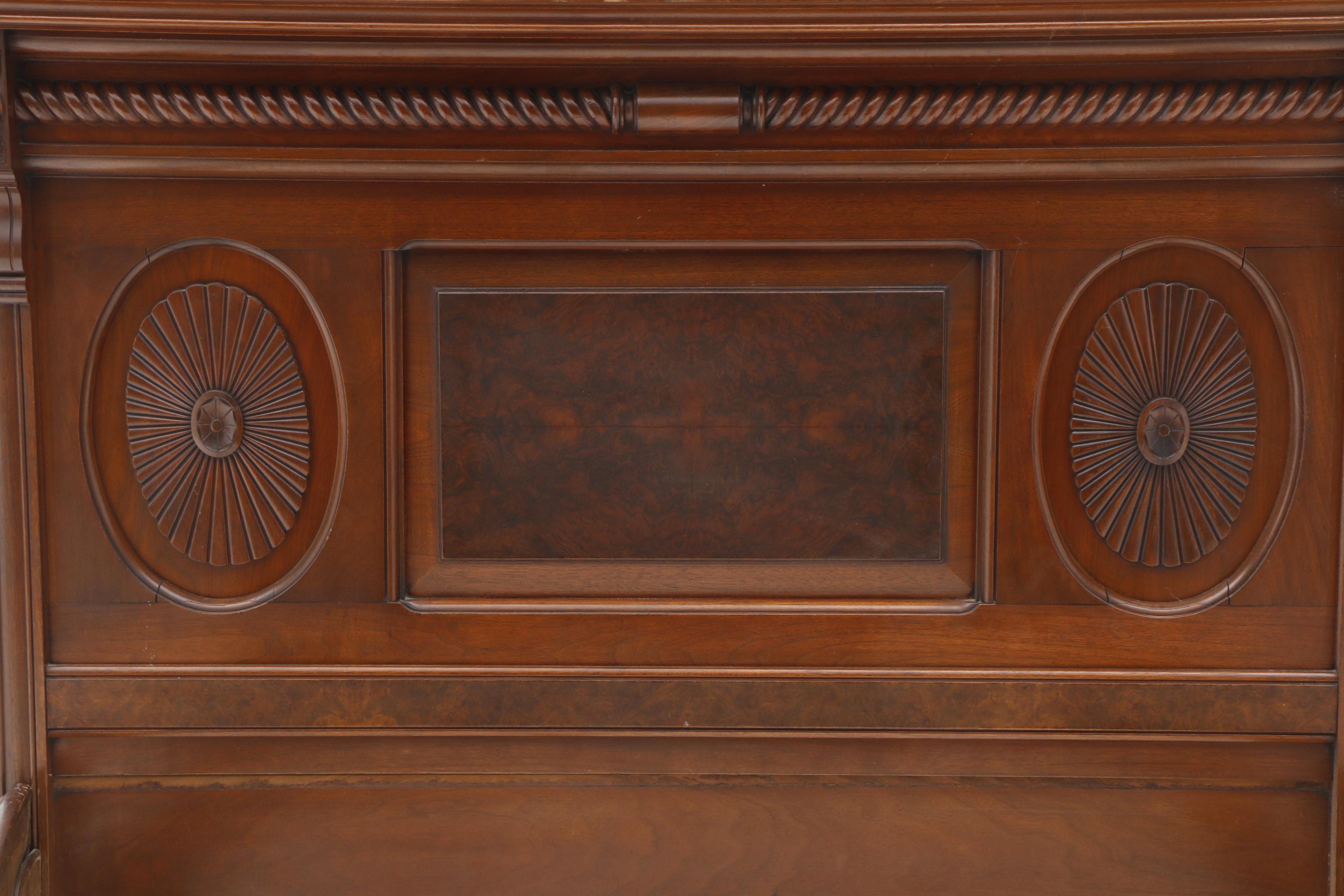 Antique Eastlake Walnut Bed Frame