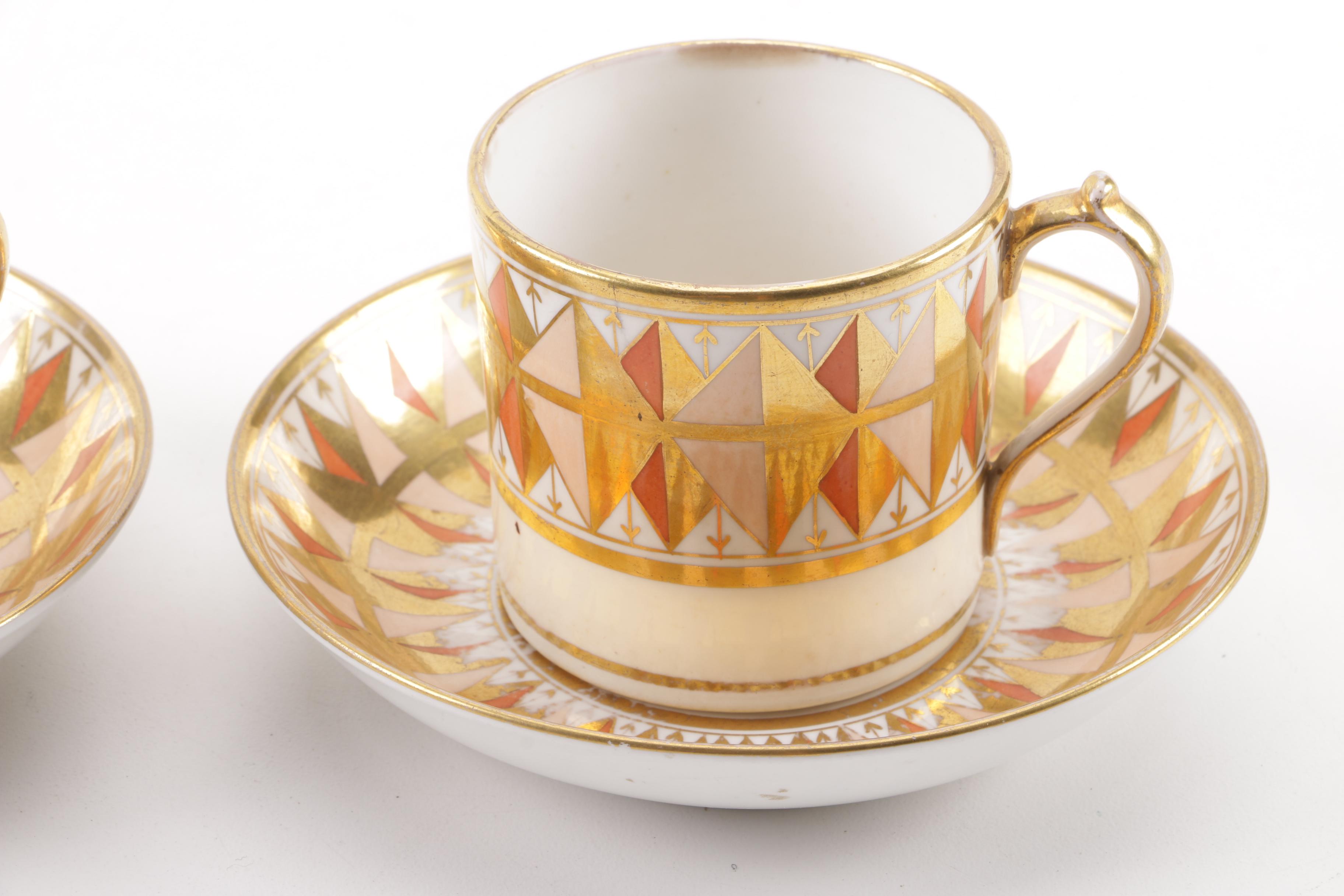 English Derby Espresso Cups and Saucers