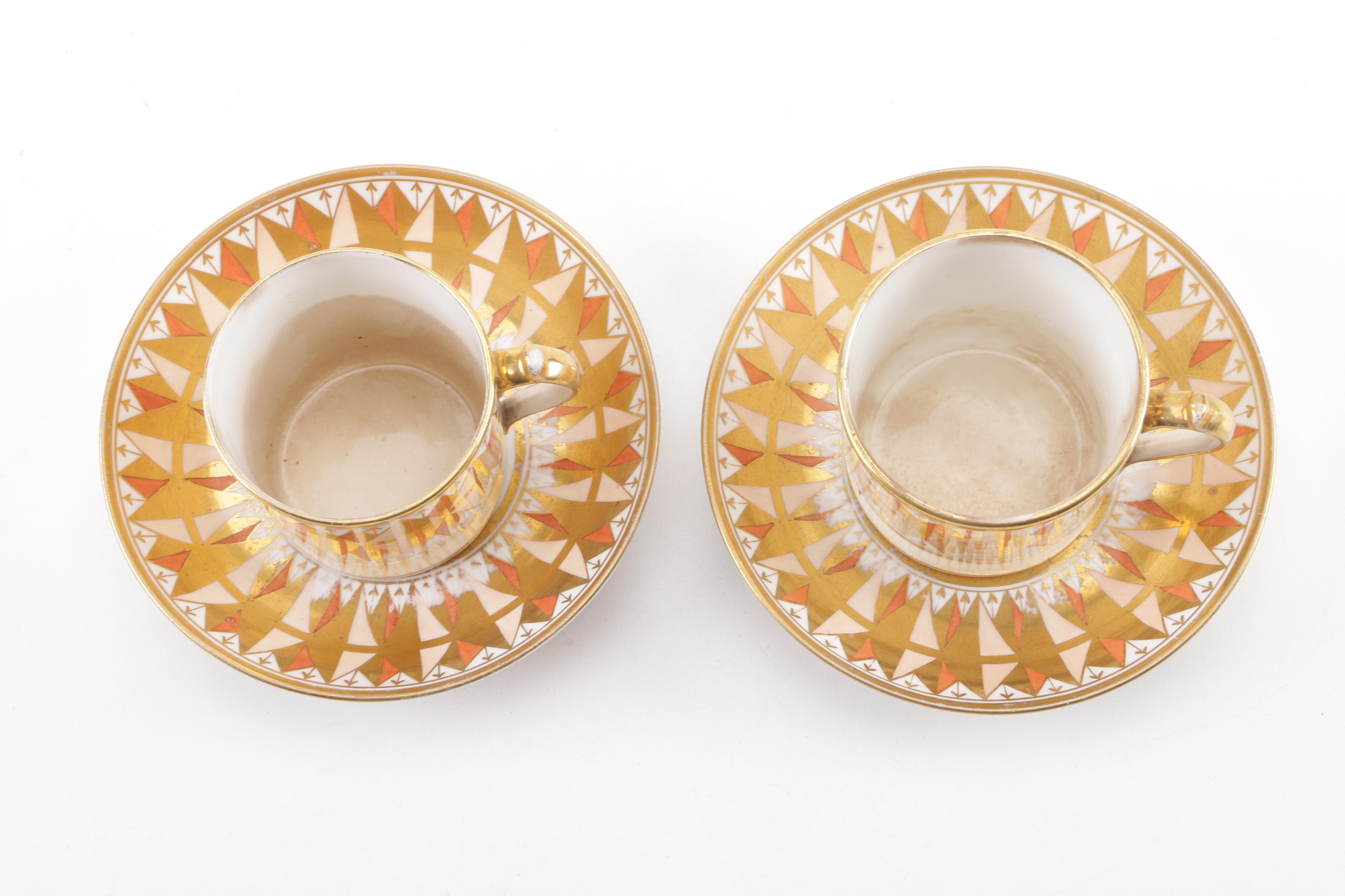 English Derby Espresso Cups and Saucers