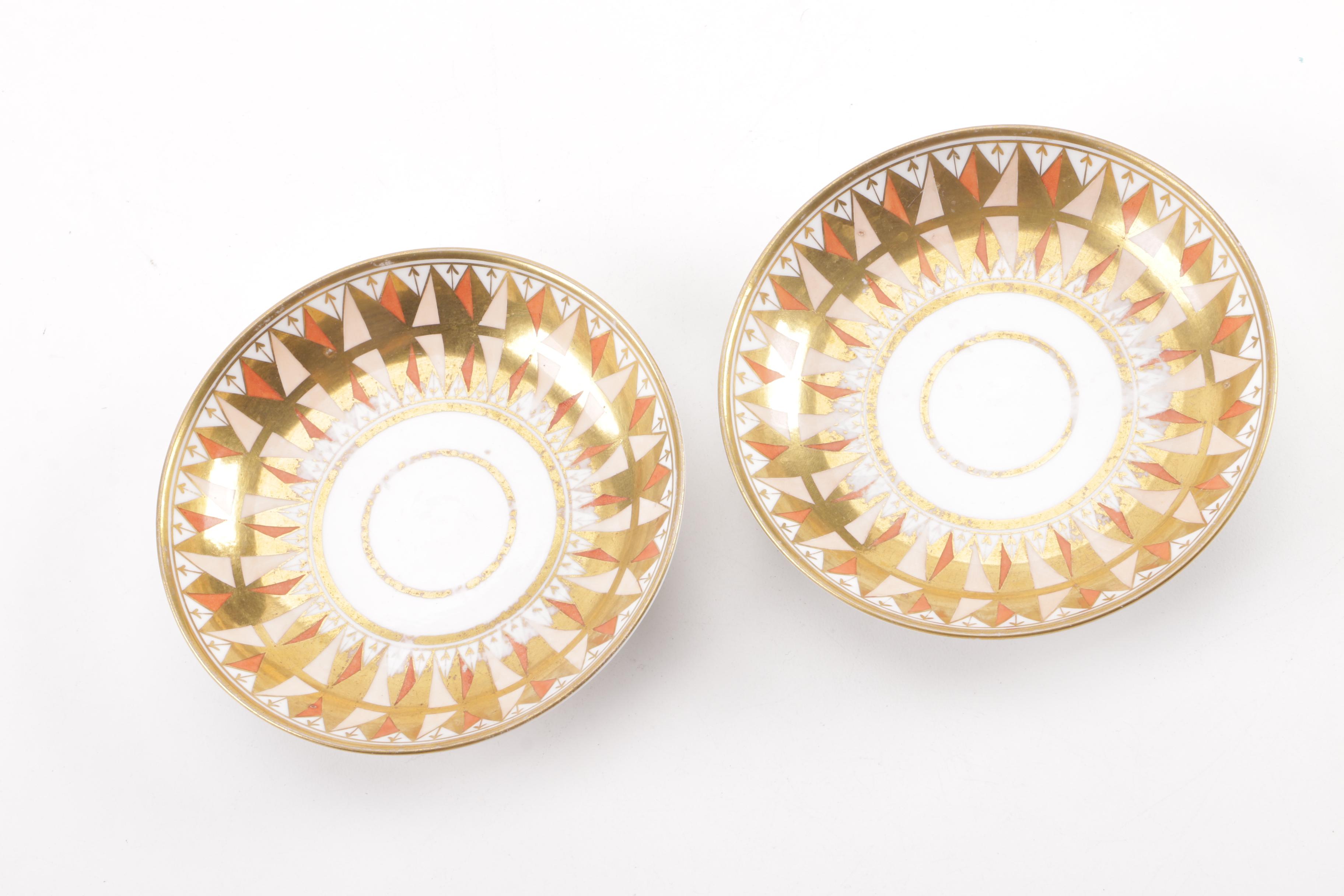 English Derby Espresso Cups and Saucers