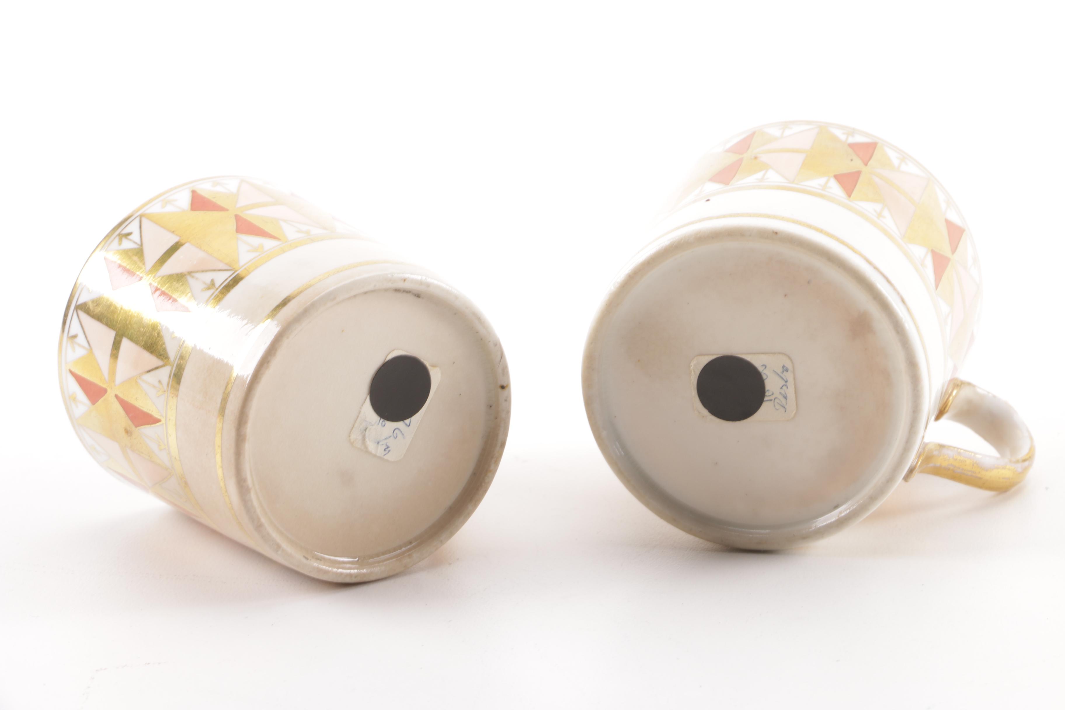 English Derby Espresso Cups and Saucers