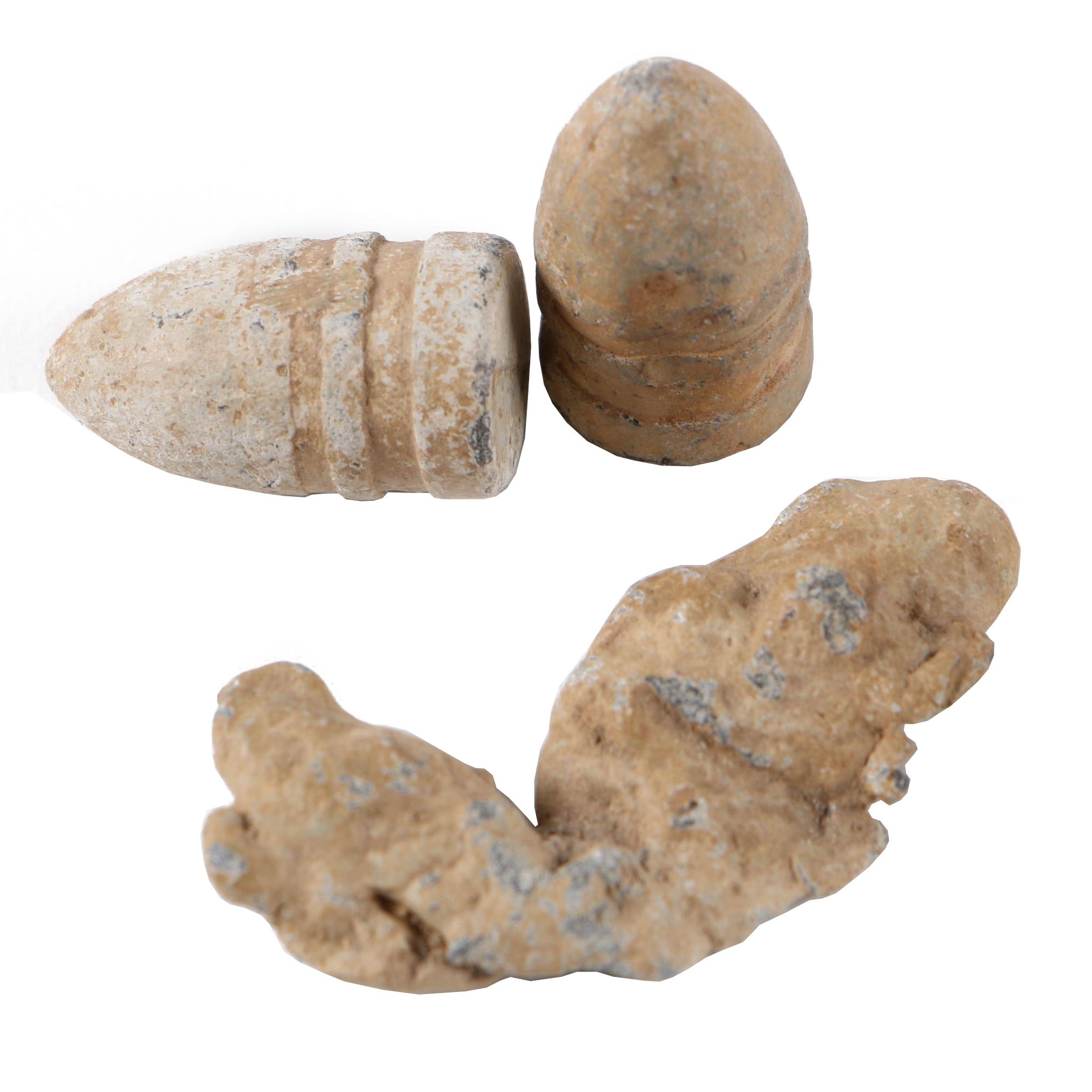 Civil War Era .52 Caliber Sharps Carbine Rifle Bullets and Melted Metal