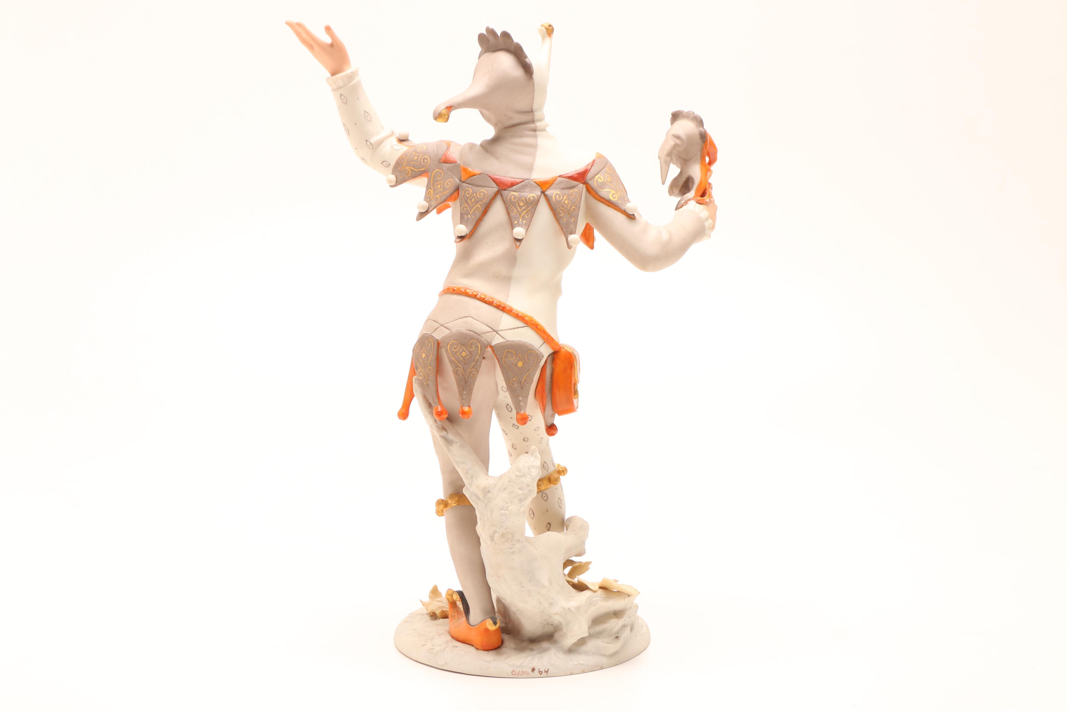 Vintage Cybis Porcelain "Court Jester" and "Harlequin"