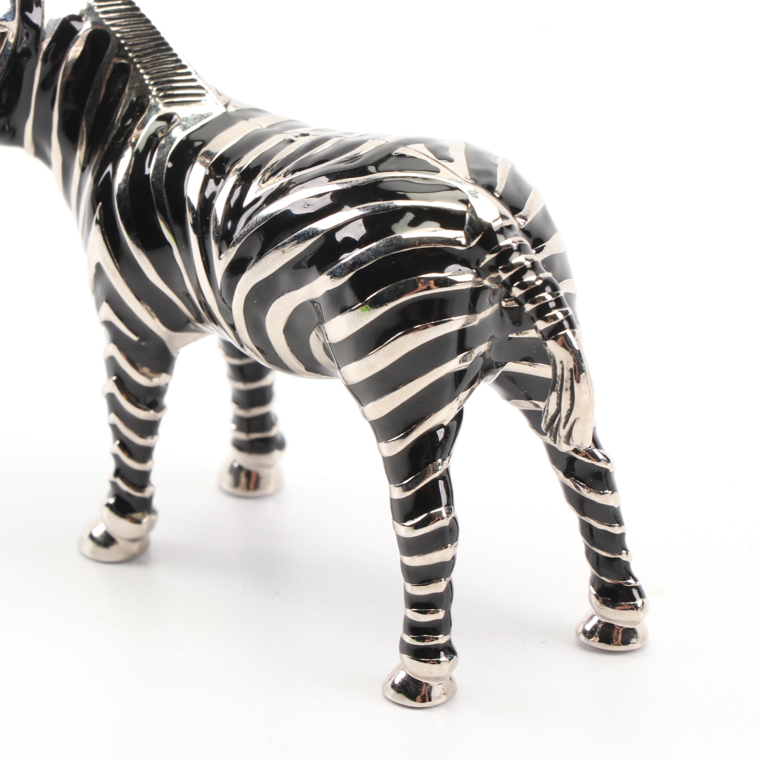 Metal Scotty Dog and Zebra Themed Shakers