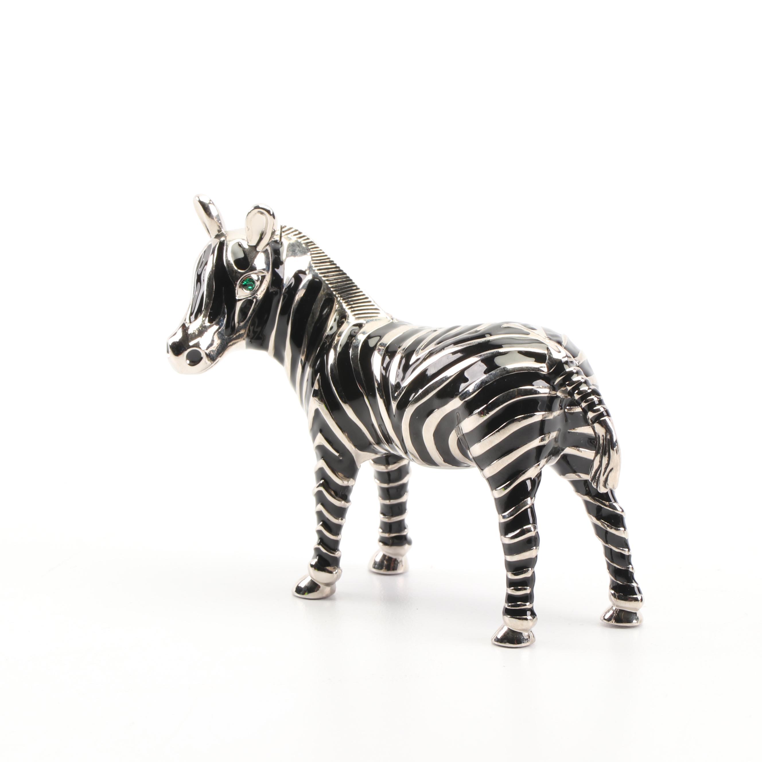 Metal Scotty Dog and Zebra Themed Shakers