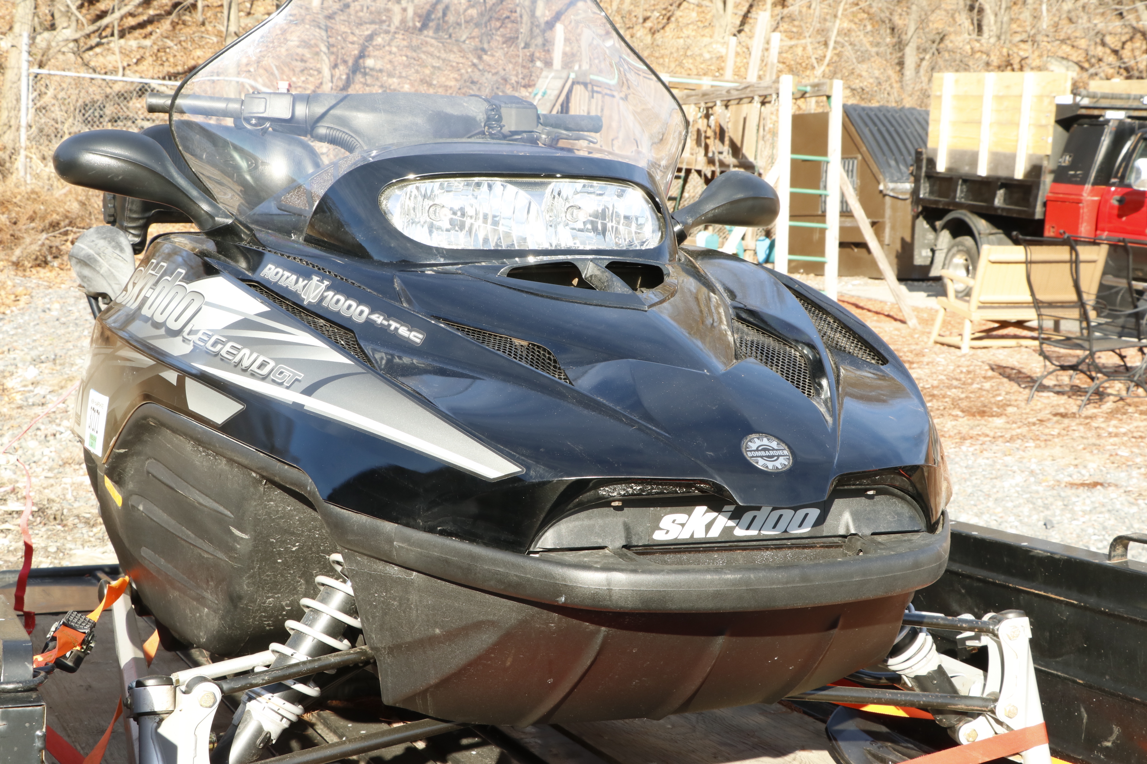 2004 Ski-Doo Legend Sport GT V1000 Snowmobile and Snowbear Utility Trailer