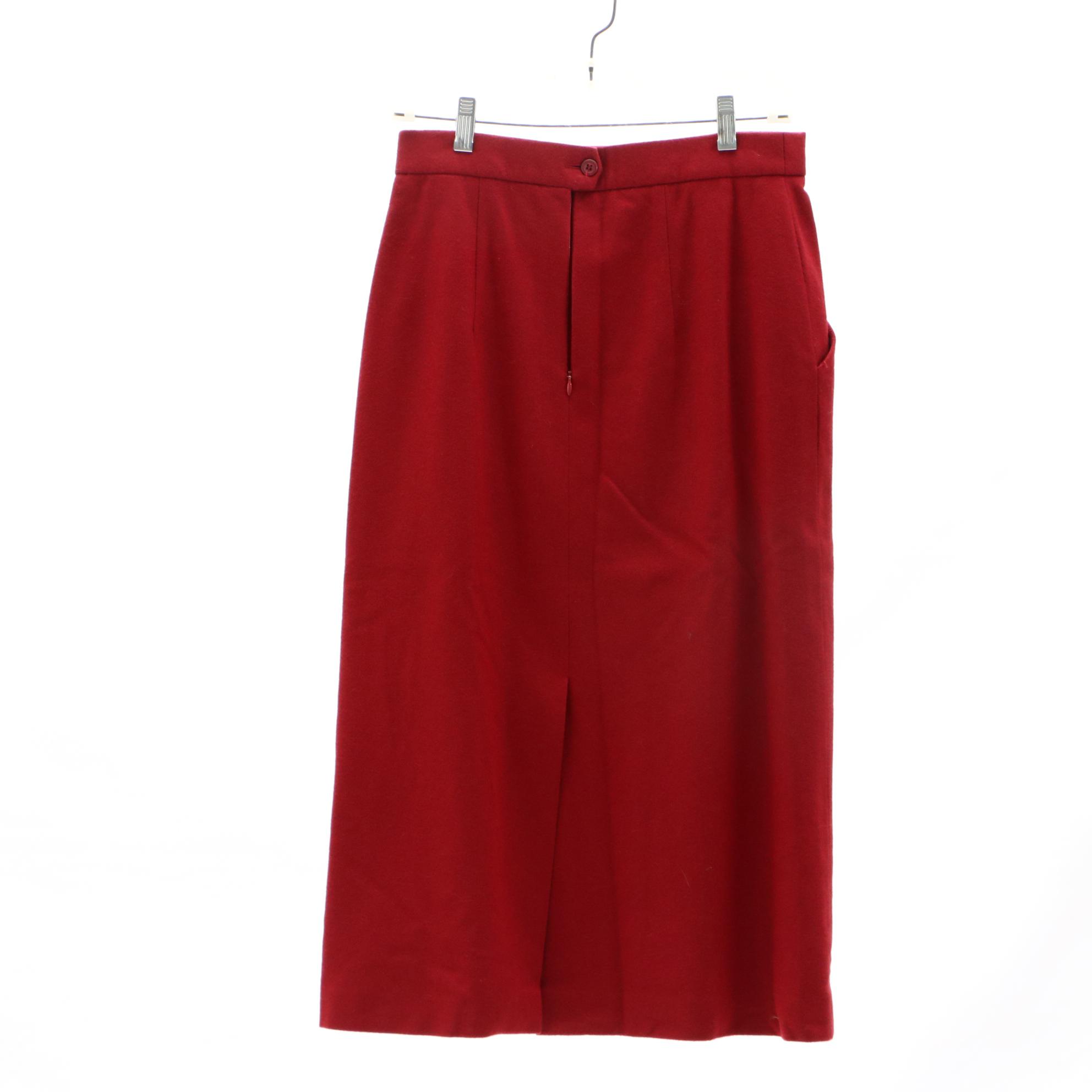 Geiger Boiled Wool Jacket and Skirt Set and Pair of Wool Skirts