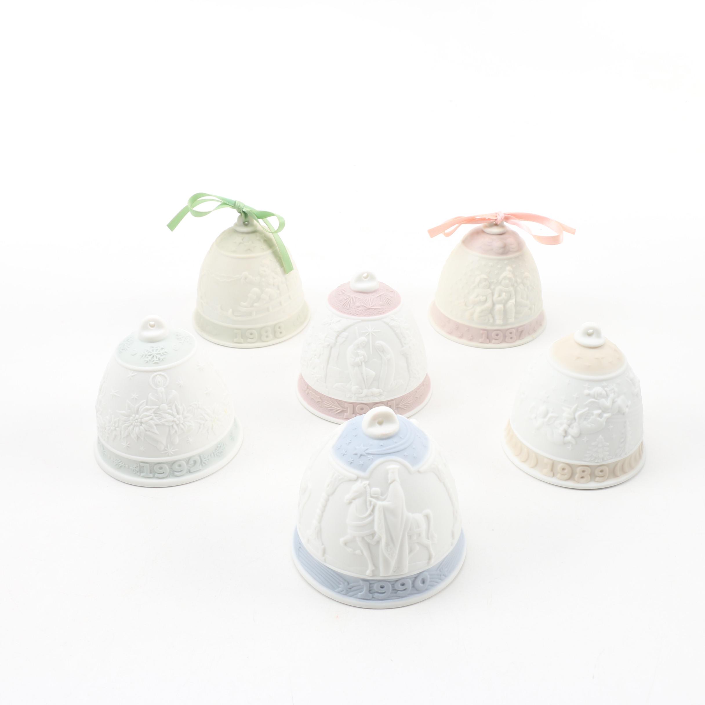 Lladró Porcelain Christmas Bells, 1987-1992