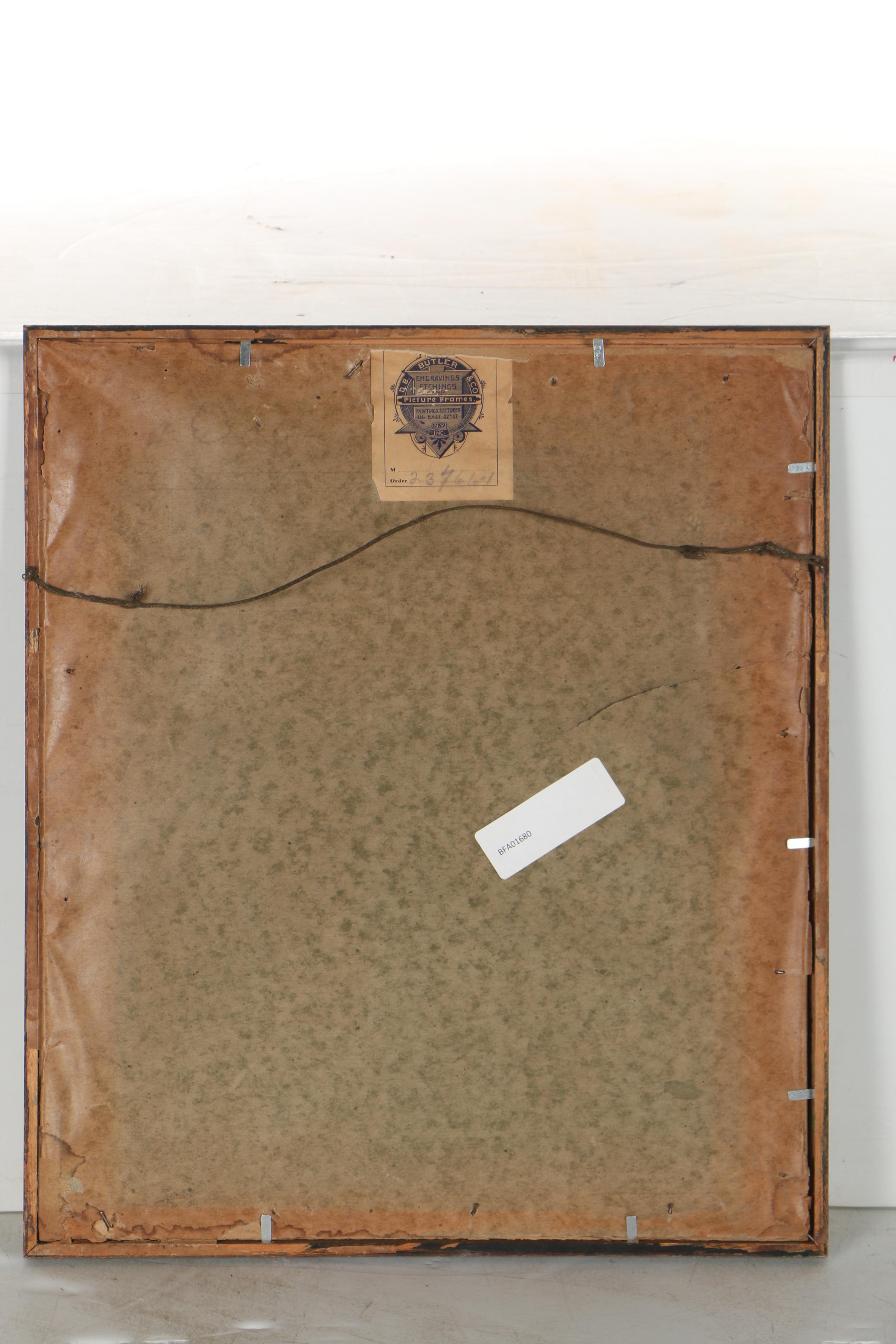 Elling William "Bill" Gollings 1928 Etching "Waiting"