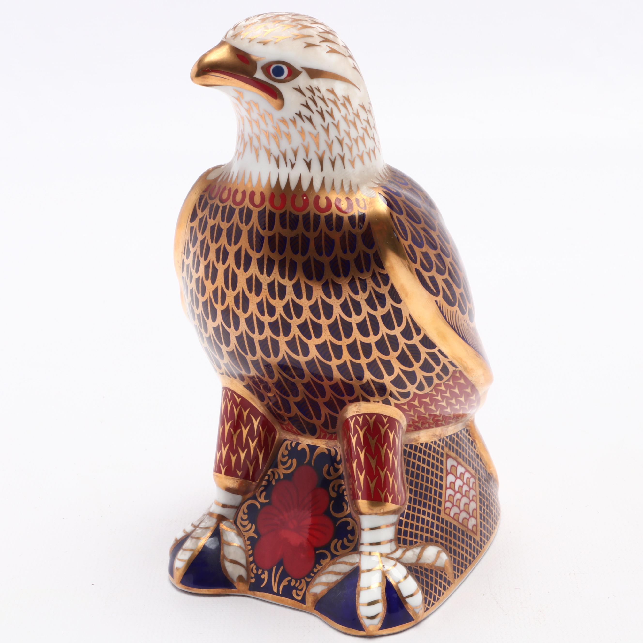 Vintage Royal Crown Derby Porcelain Eagle Figurine