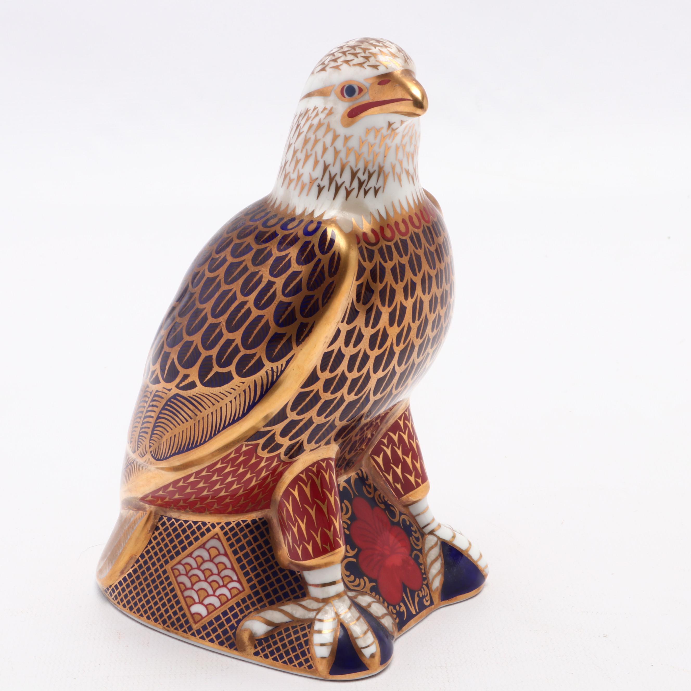 Vintage Royal Crown Derby Porcelain Eagle Figurine