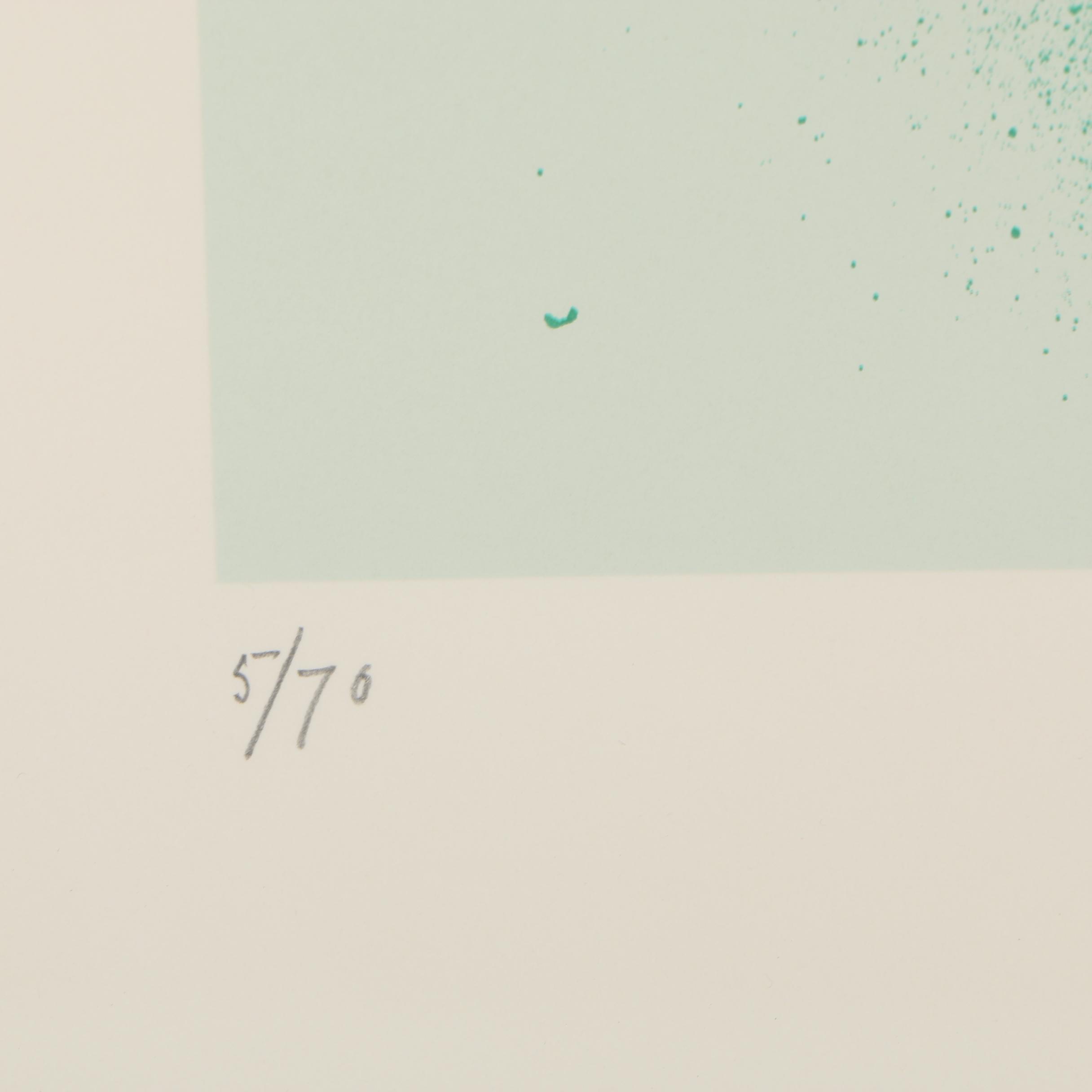 Victor Pasmore Serigraph "Green Darkness"