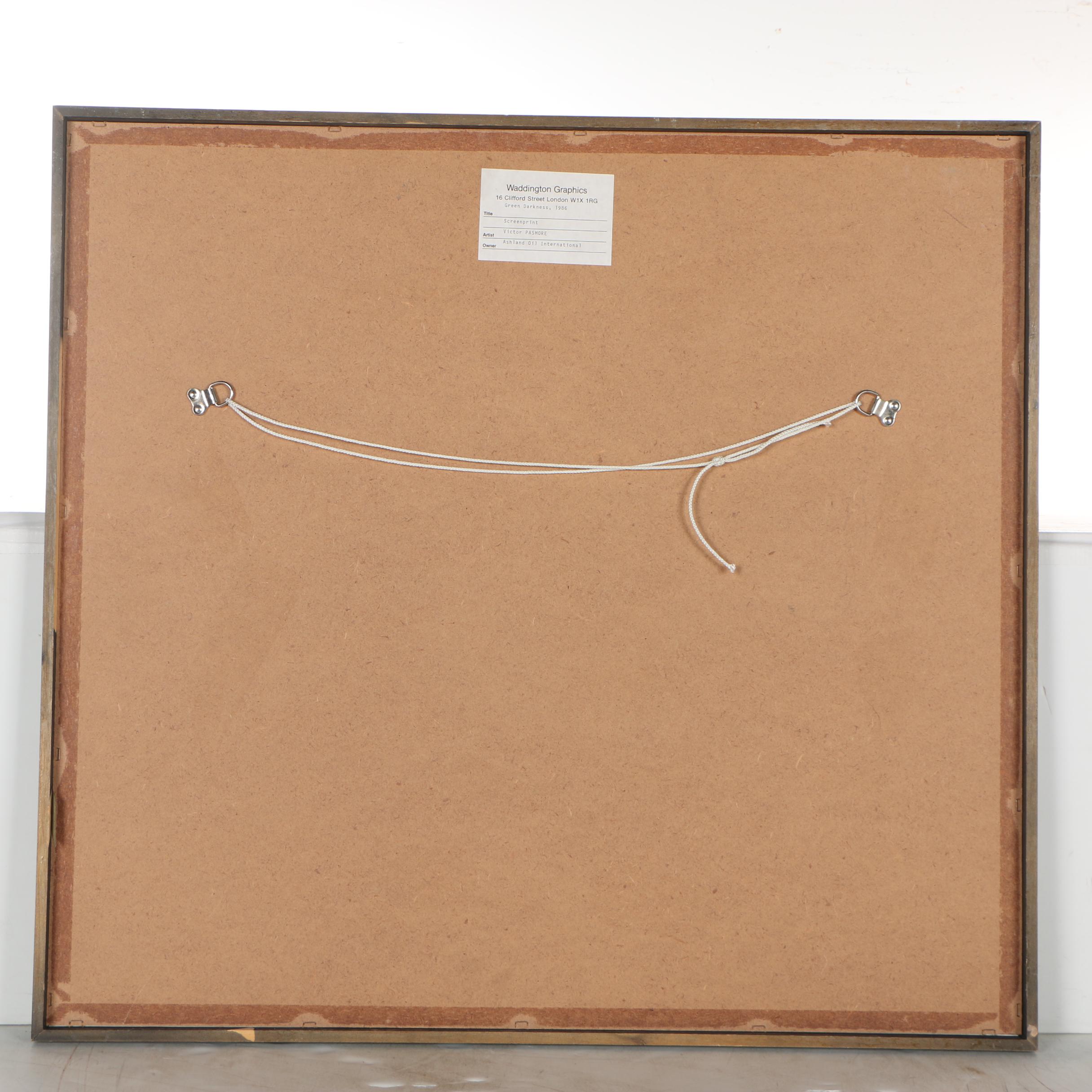 Victor Pasmore Serigraph "Green Darkness"