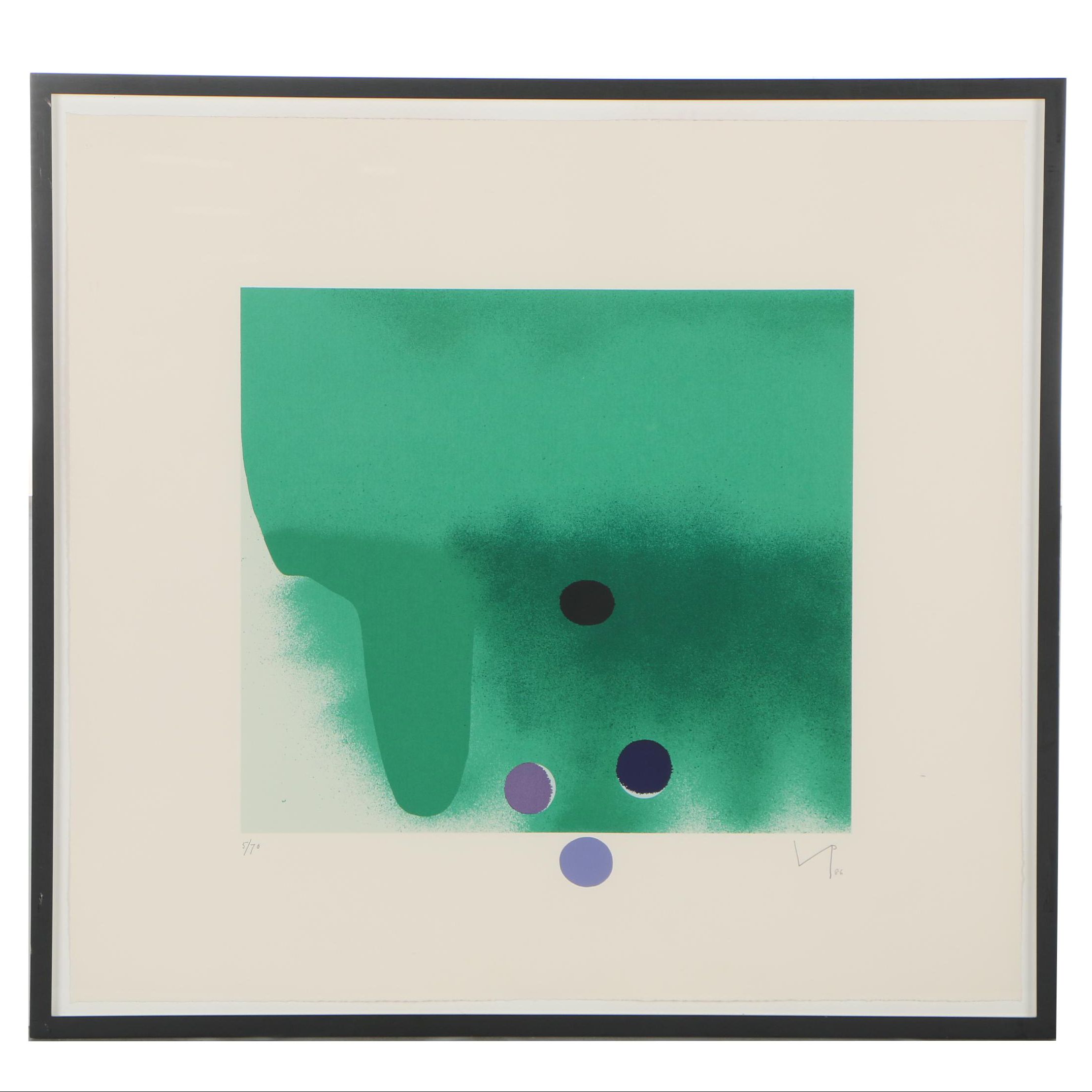 Victor Pasmore Serigraph "Green Darkness"