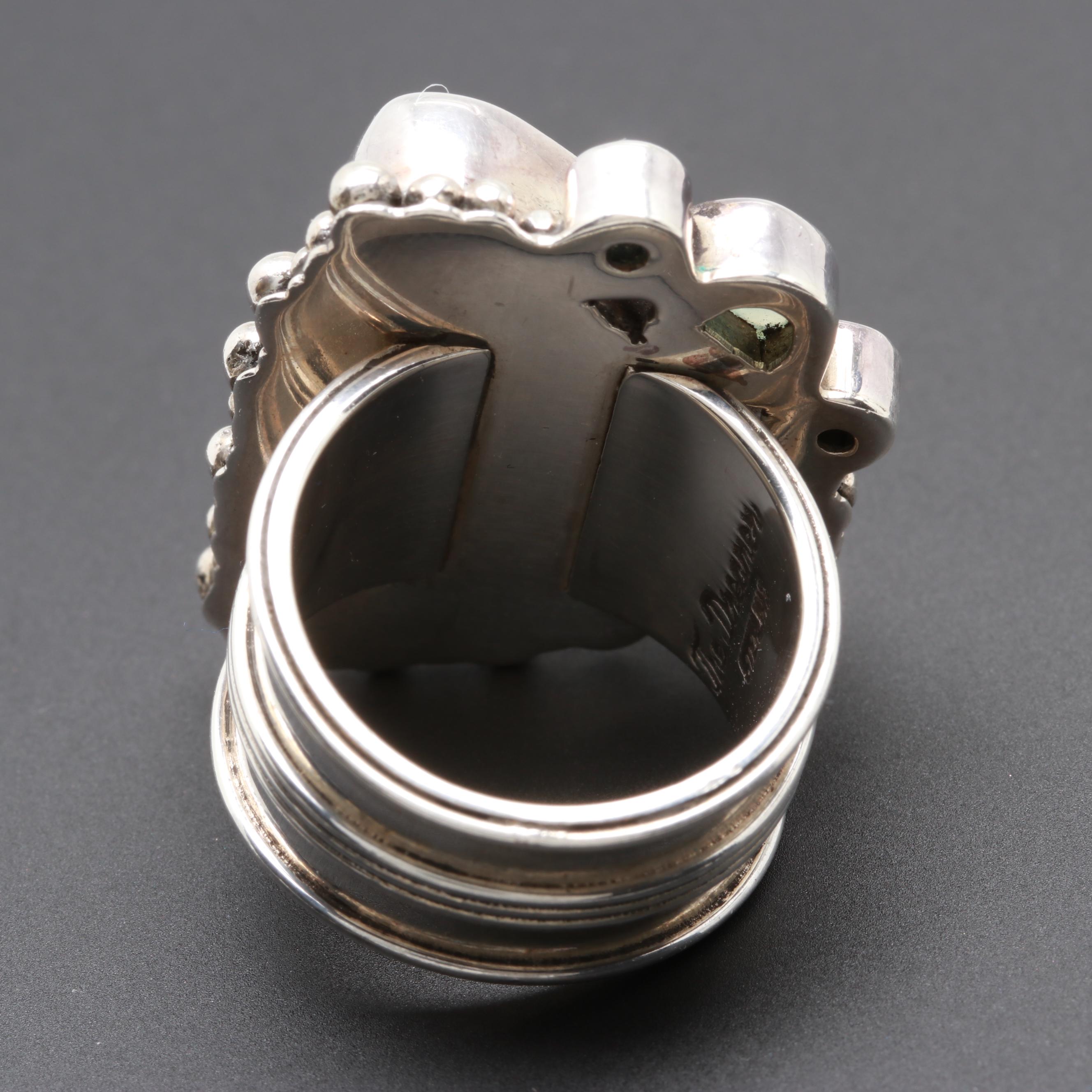 Echo of the Dreamer Sterling Silver Opal, Topaz and Common Opal Ring