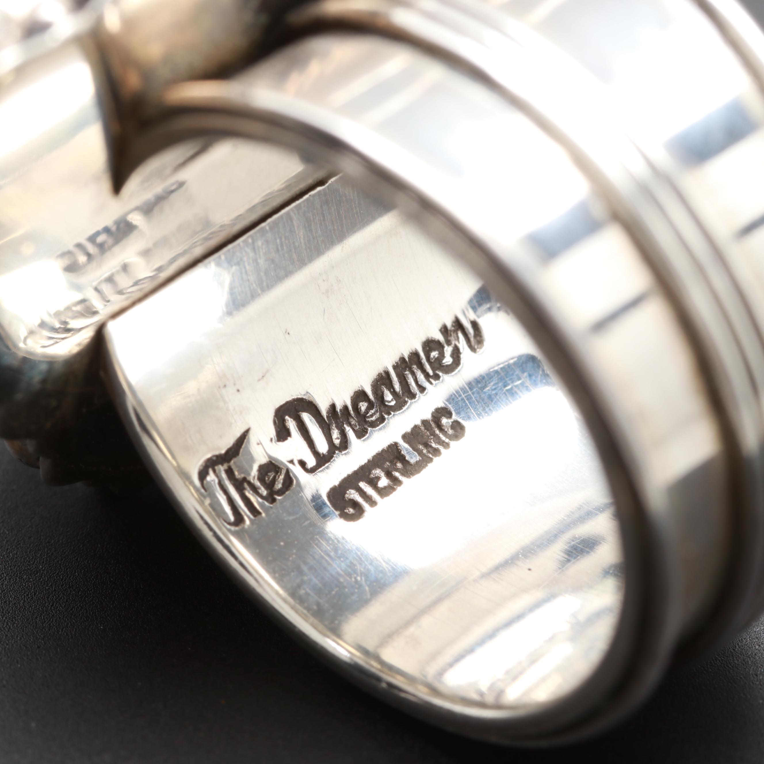 Echo of the Dreamer Sterling Silver Opal, Topaz and Common Opal Ring