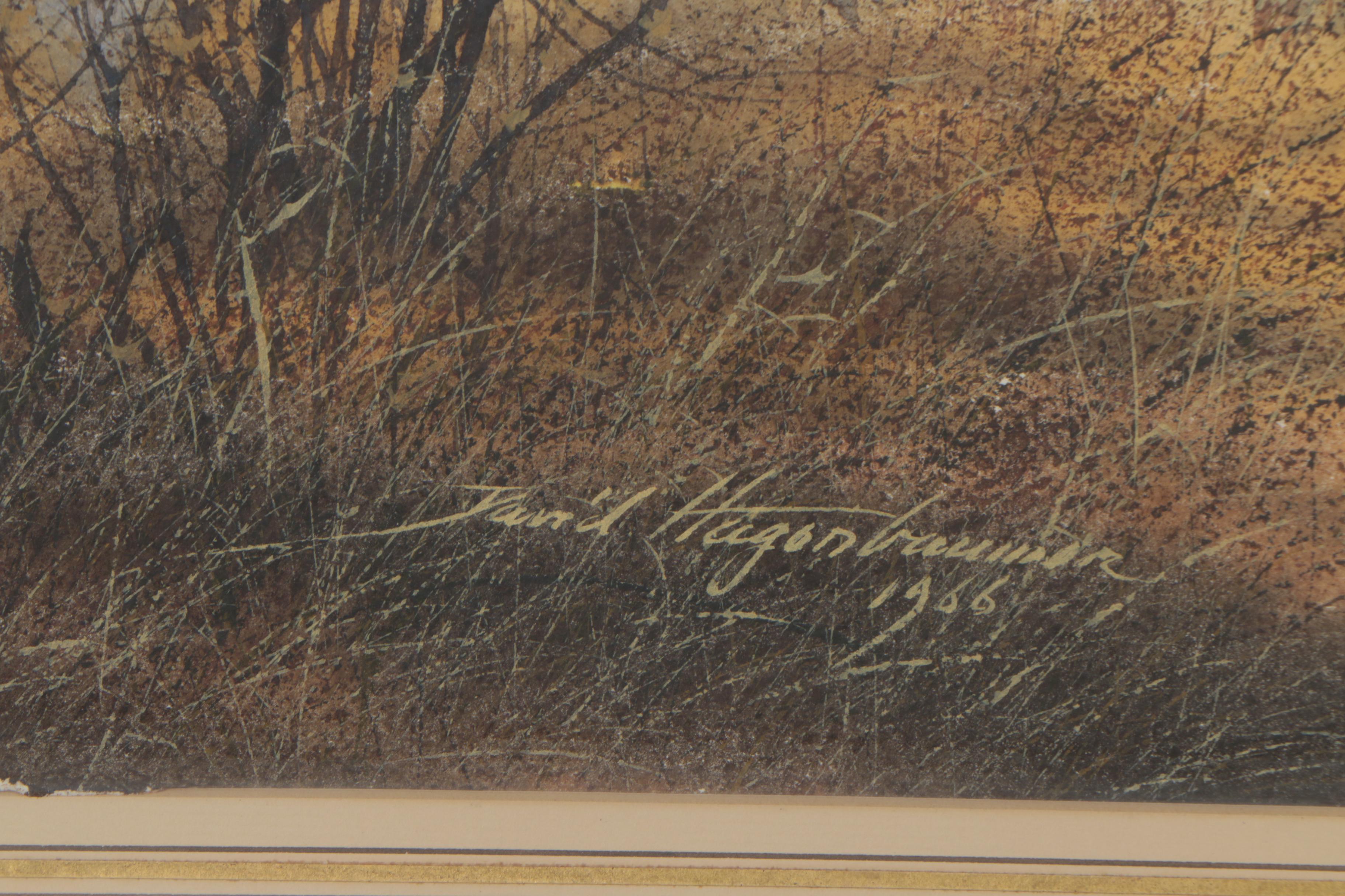 David Hagerbaumer Watercolor Painting "Ringnecks"