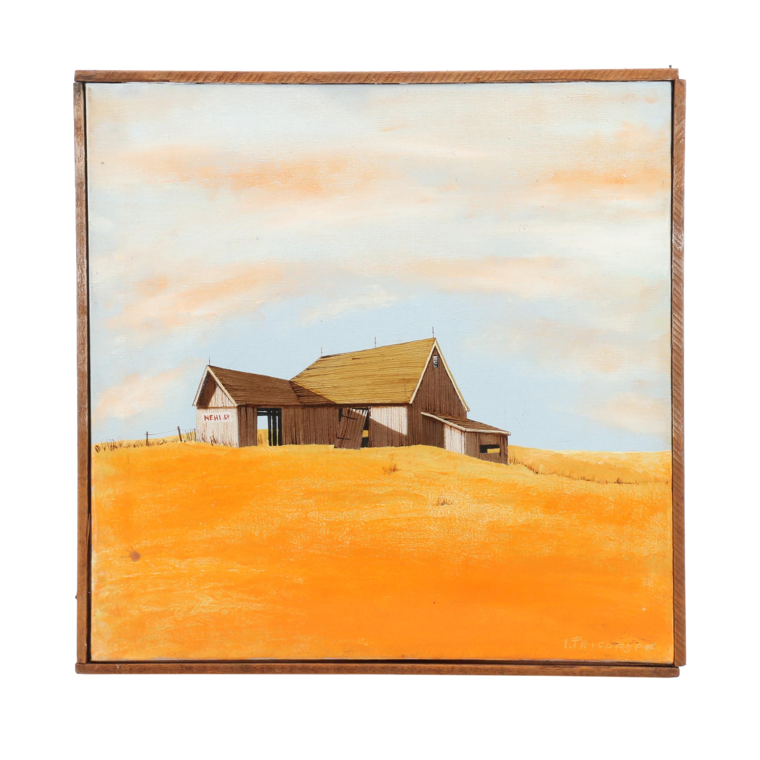 Ivan Trifonoff Oil Landscape Painting "Hot Summer Days"