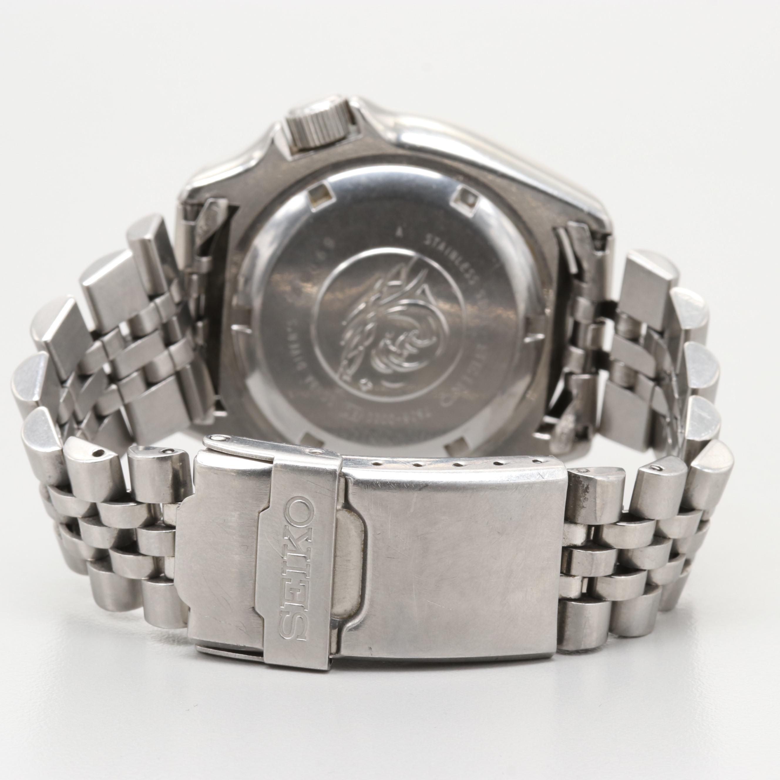 Seiko Diver's 200m Stainless Steel Automatic Watch With Date Window