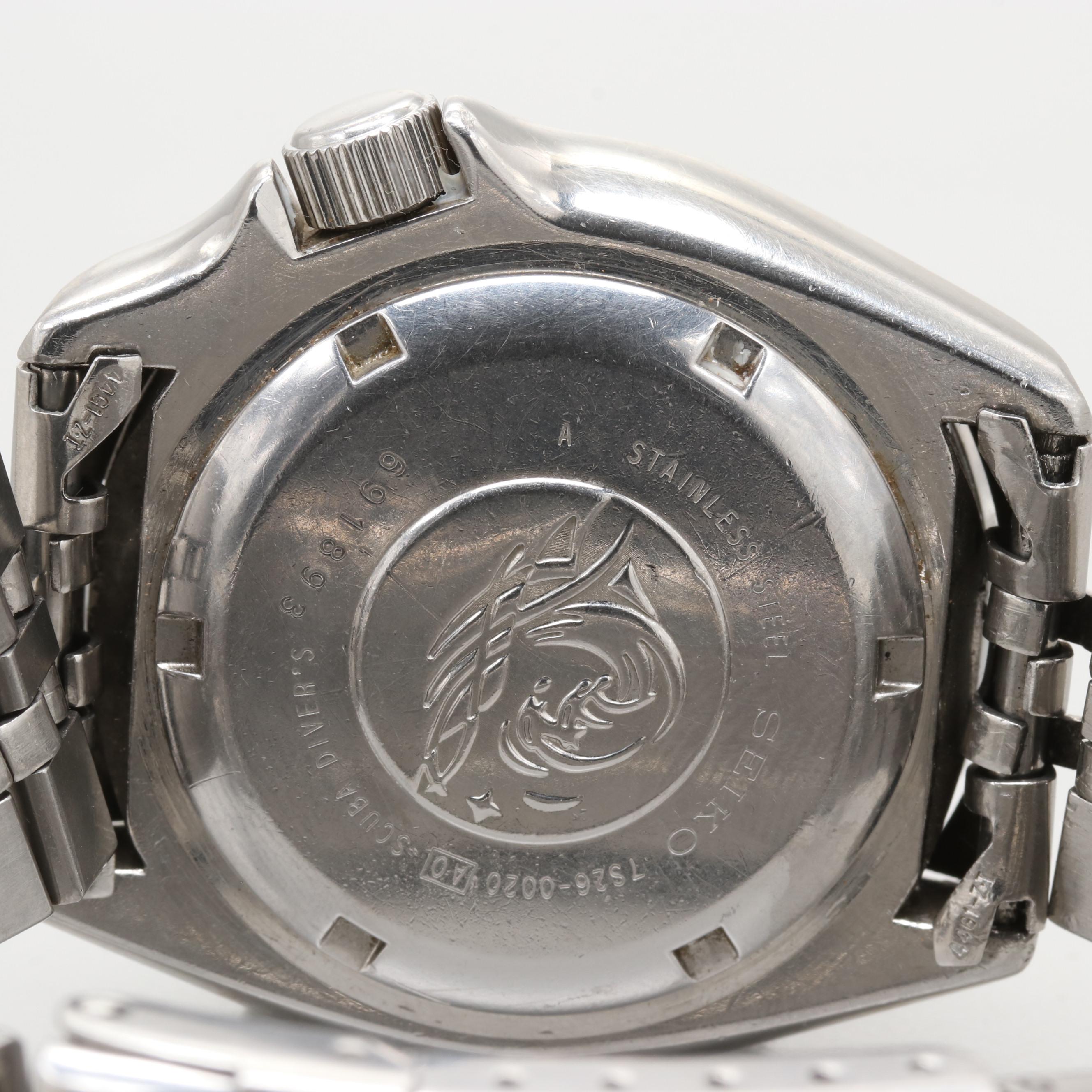 Seiko Diver's 200m Stainless Steel Automatic Watch With Date Window