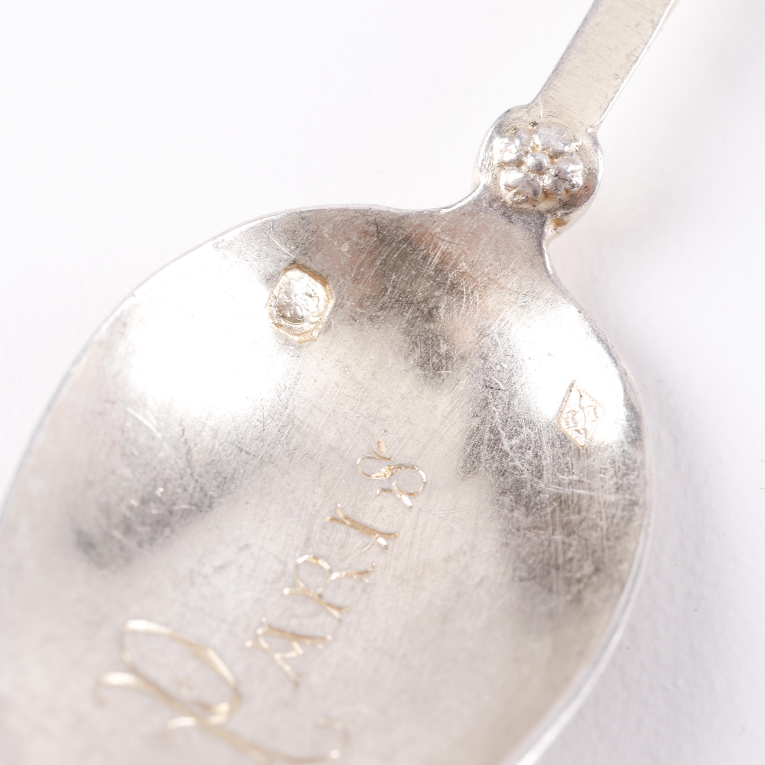 Sterling, 800 Silver, and Silver Plate Souvenir Spoons