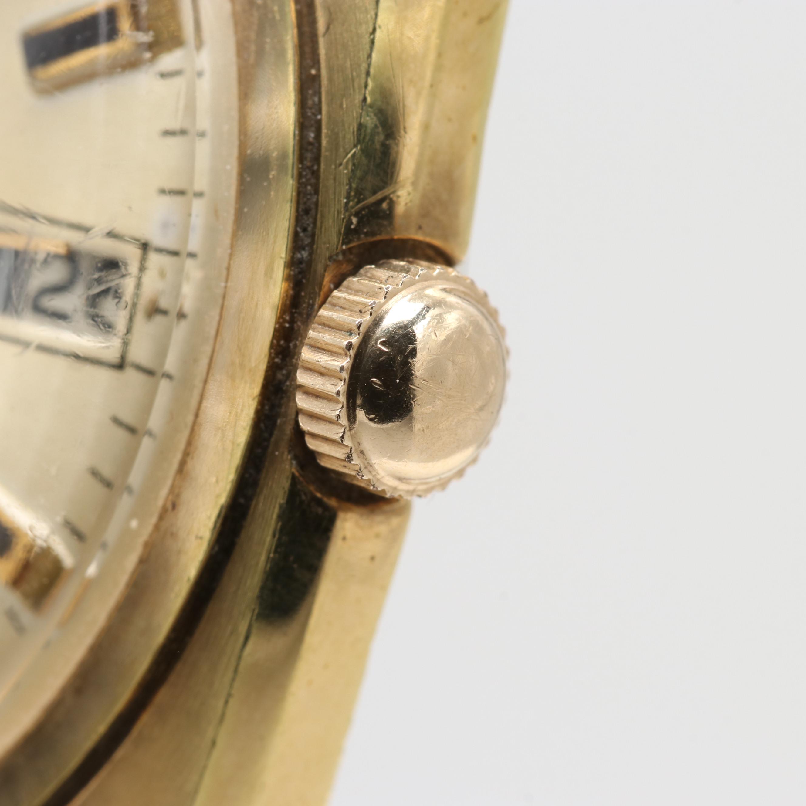 Vintage Vantage Stainless Steel Automatic Watch With Day and Date