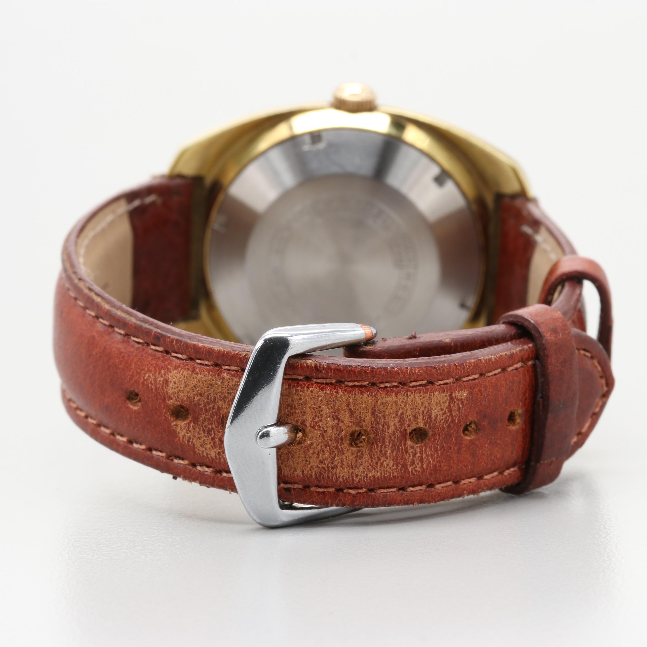 Vintage Vantage Stainless Steel Automatic Watch With Day and Date