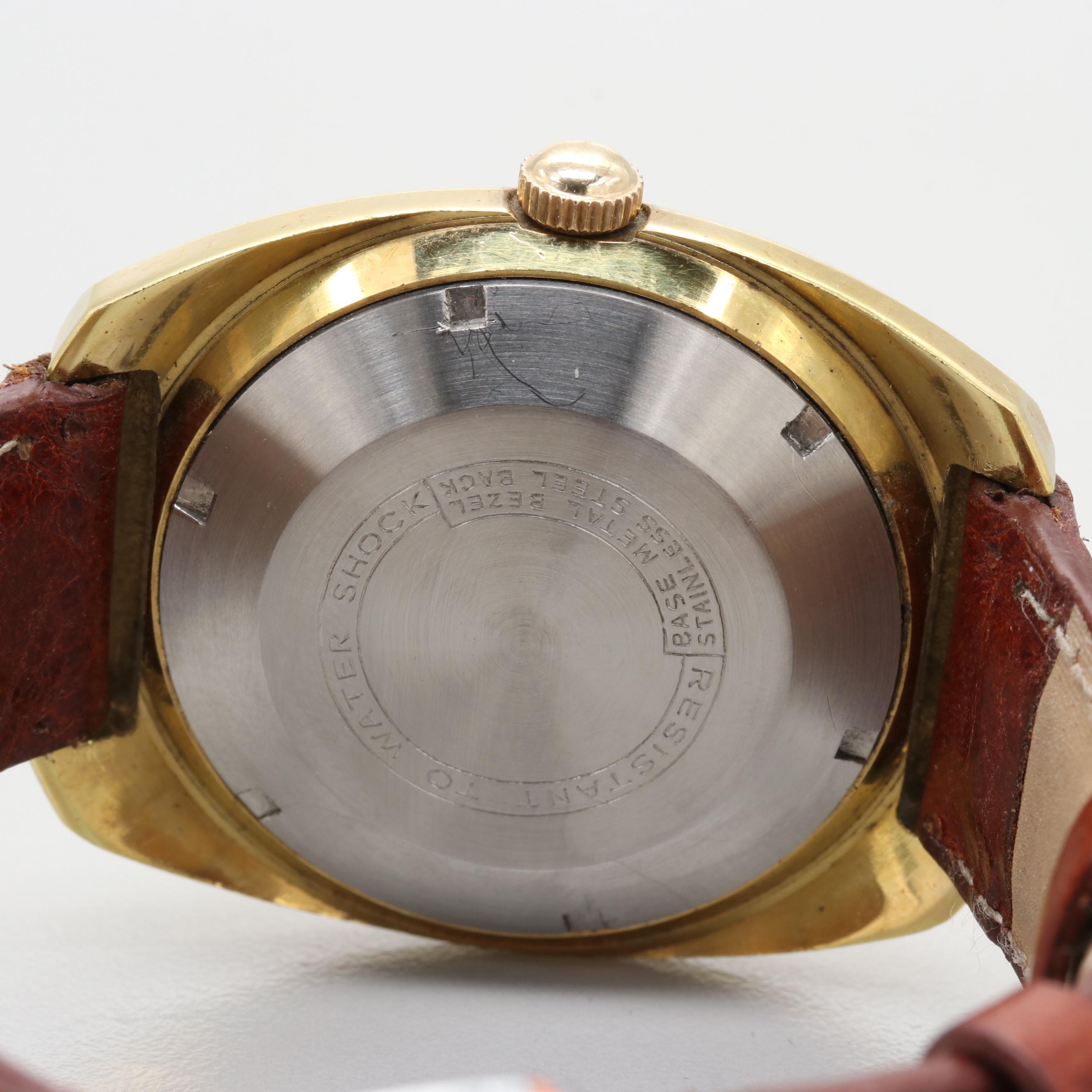 Vintage Vantage Stainless Steel Automatic Watch With Day and Date