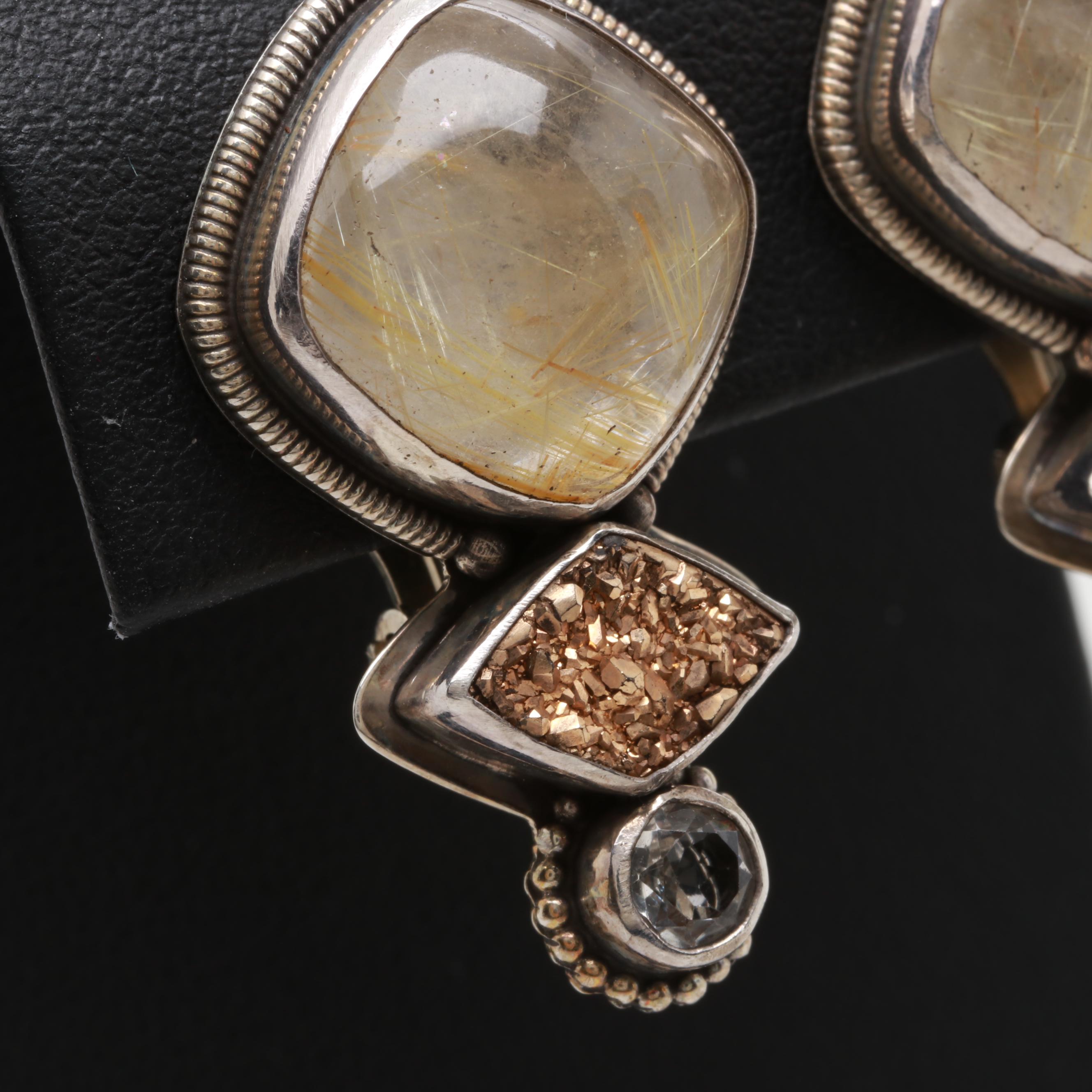 Sterling Silver Jewelry Including Rutilated Quartz and Echo of the Dreamer