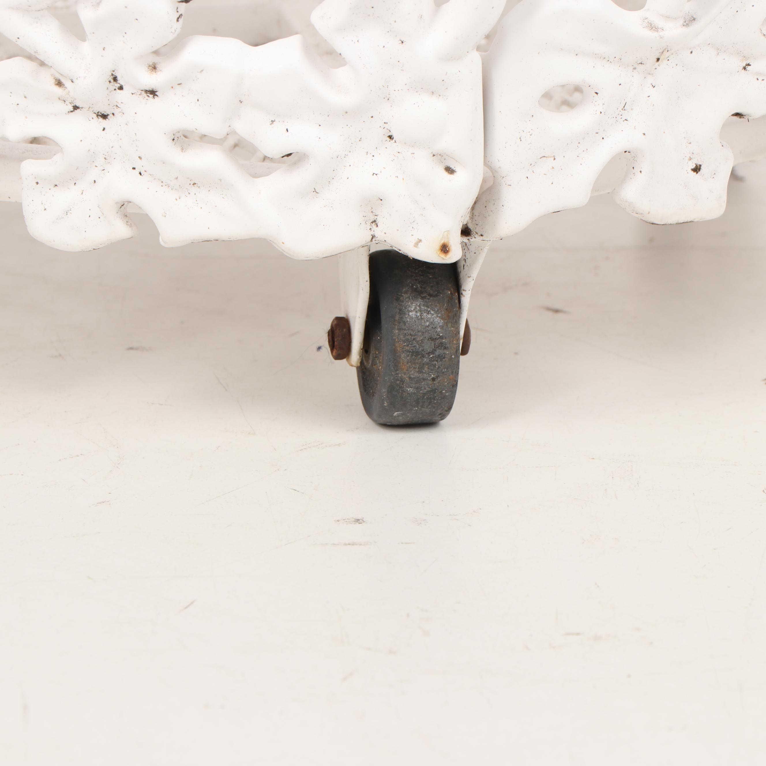 Painted Metal Planter on Casters, Late 20th Century