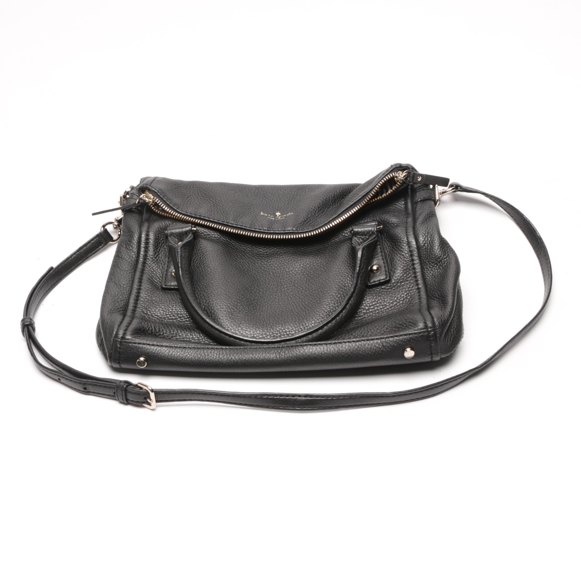 Kate Spade Black Leather and Tory Burch Snakeskin Print Handbag