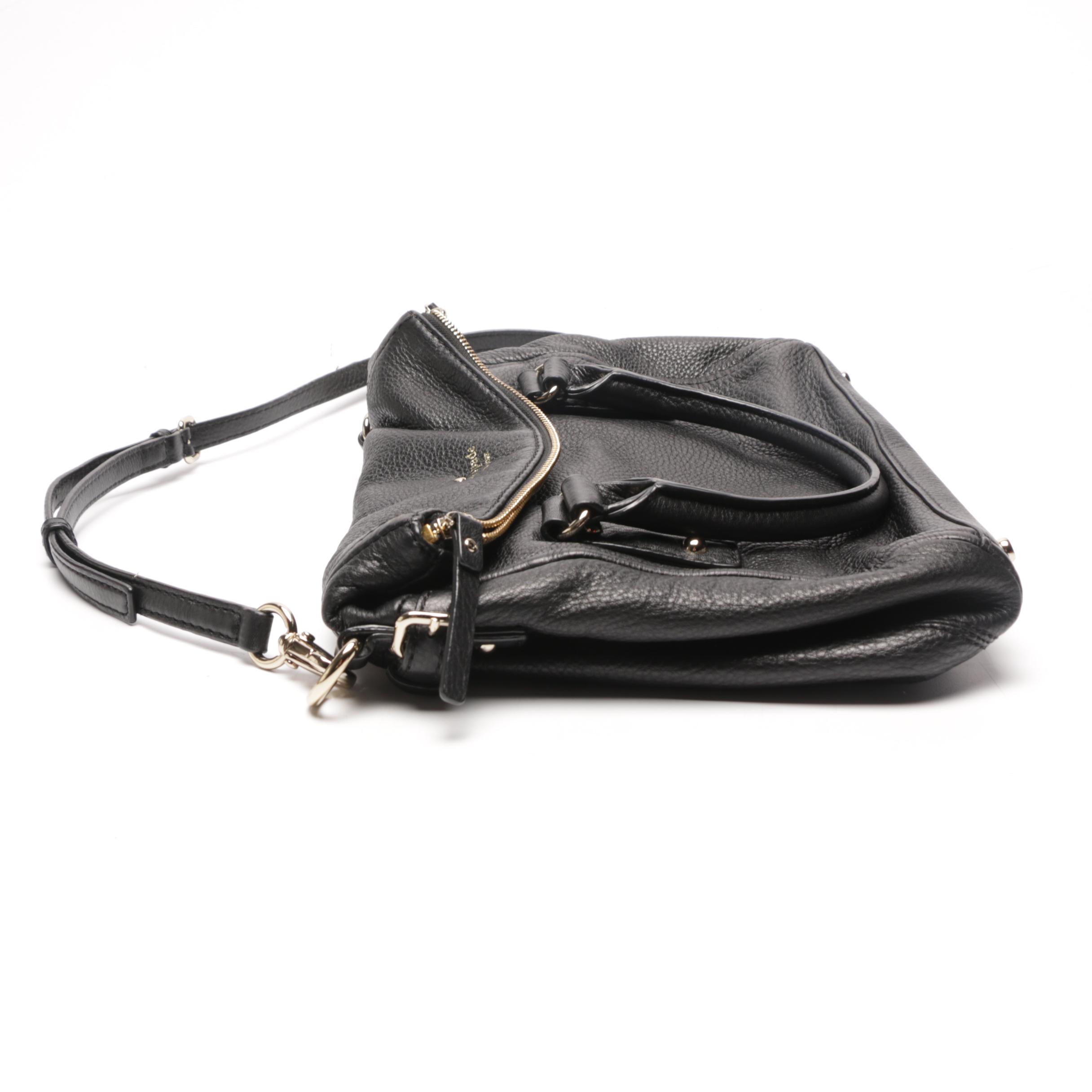 Kate Spade Black Leather and Tory Burch Snakeskin Print Handbag