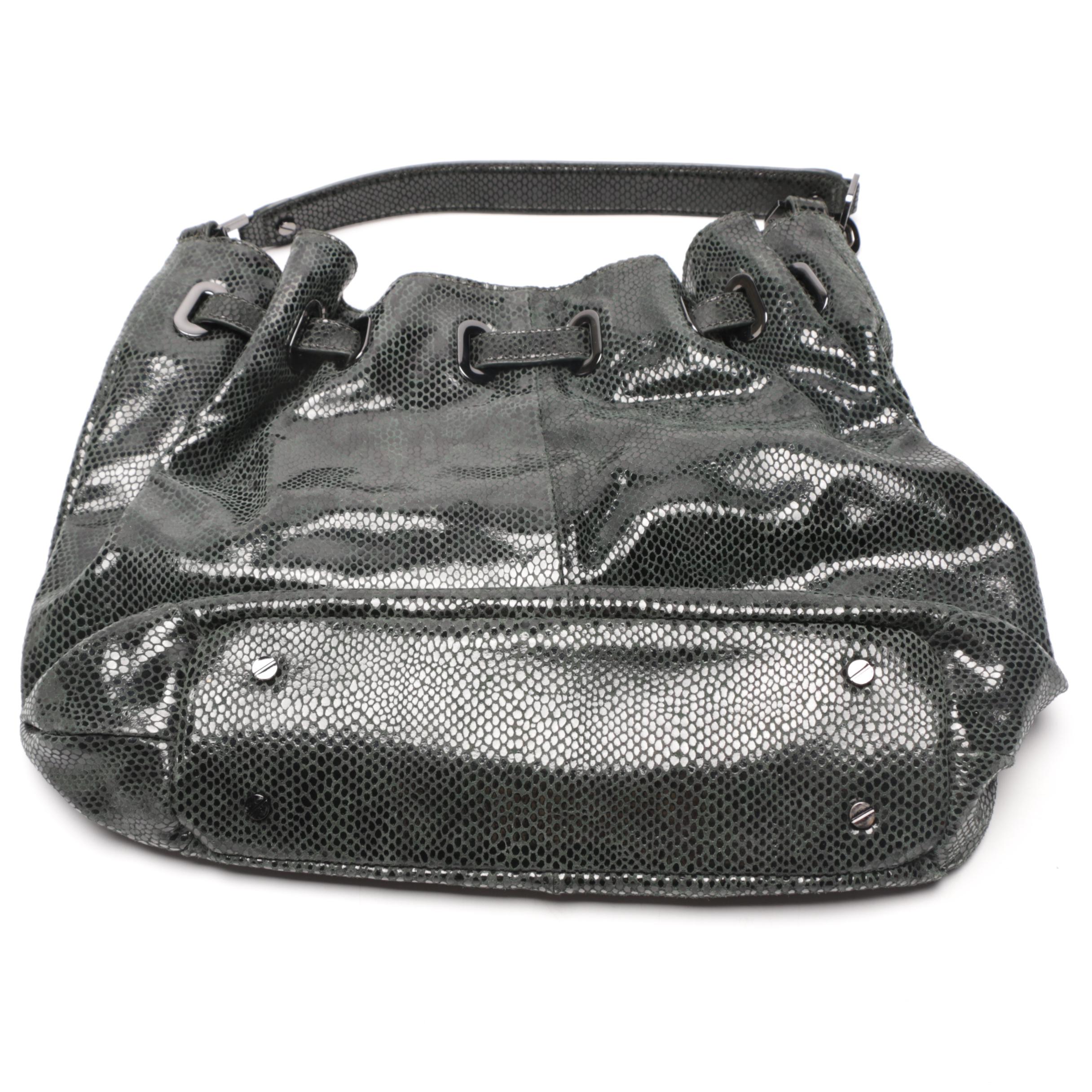 Kate Spade Black Leather and Tory Burch Snakeskin Print Handbag