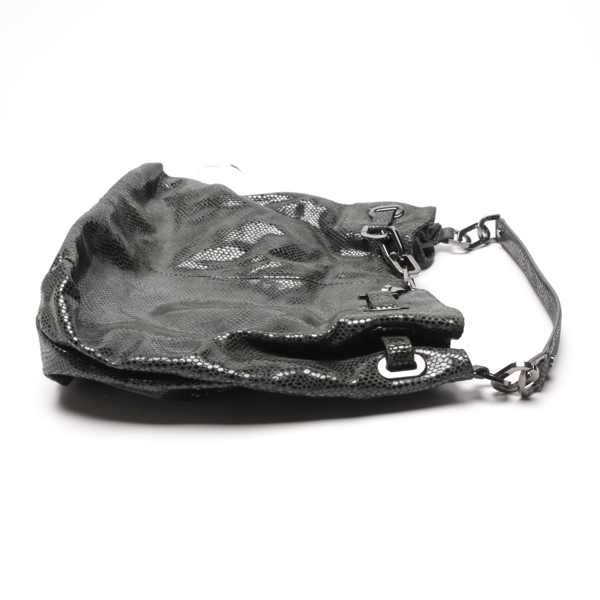 Kate Spade Black Leather and Tory Burch Snakeskin Print Handbag