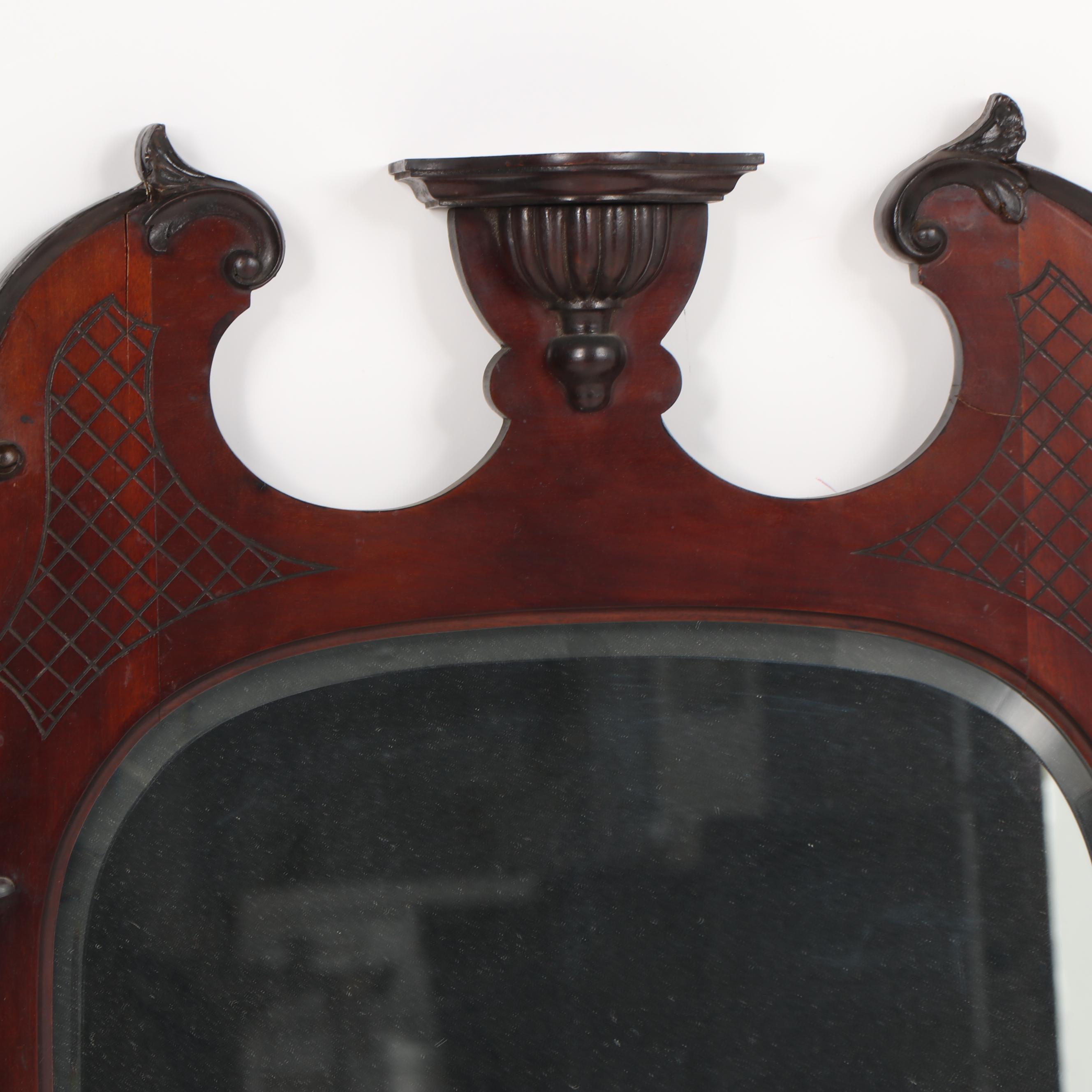 Mahogany Buffet with Mirrored Back, 19th/ 20th Century