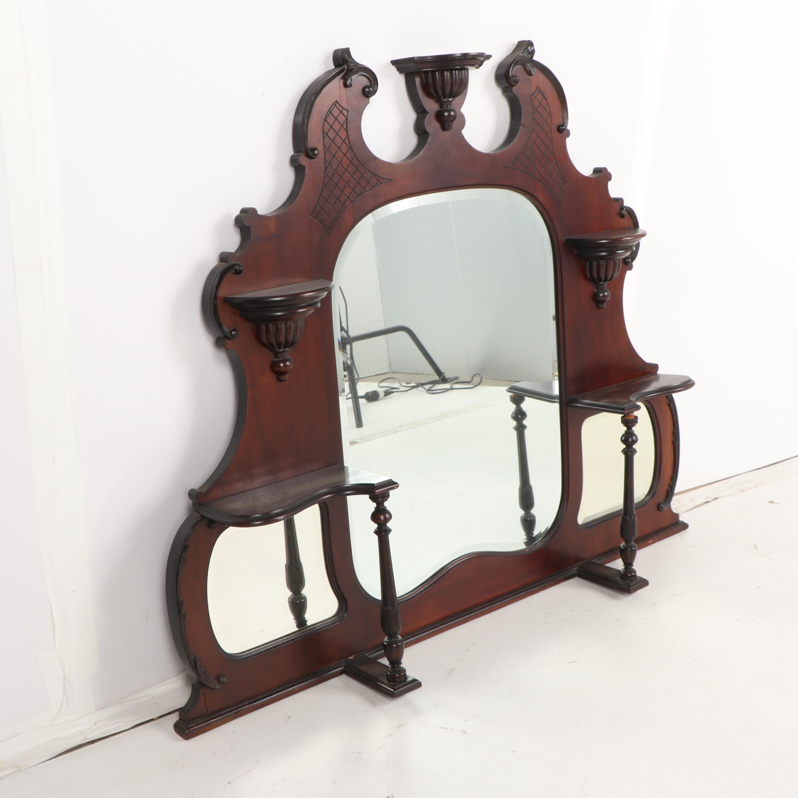Mahogany Buffet with Mirrored Back, 19th/ 20th Century
